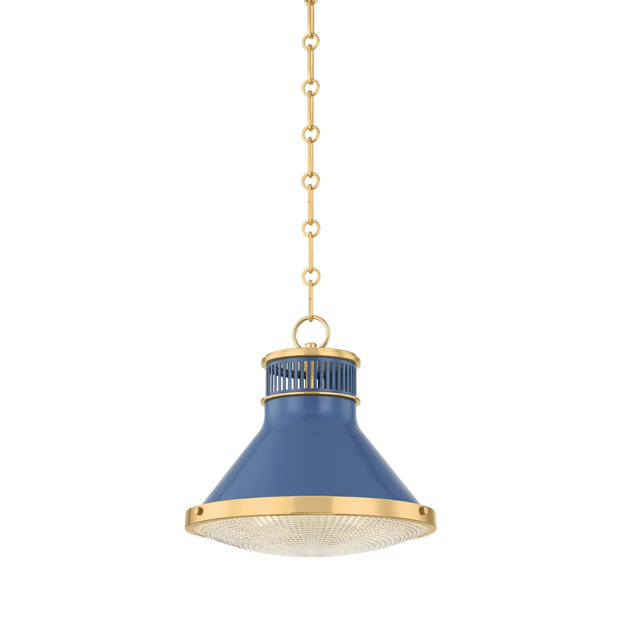 Highclere 1-Light Pendant in Aged Brass by Mark D. Sikes 12.75W x 12H (MDS2404-AGB/FBL)