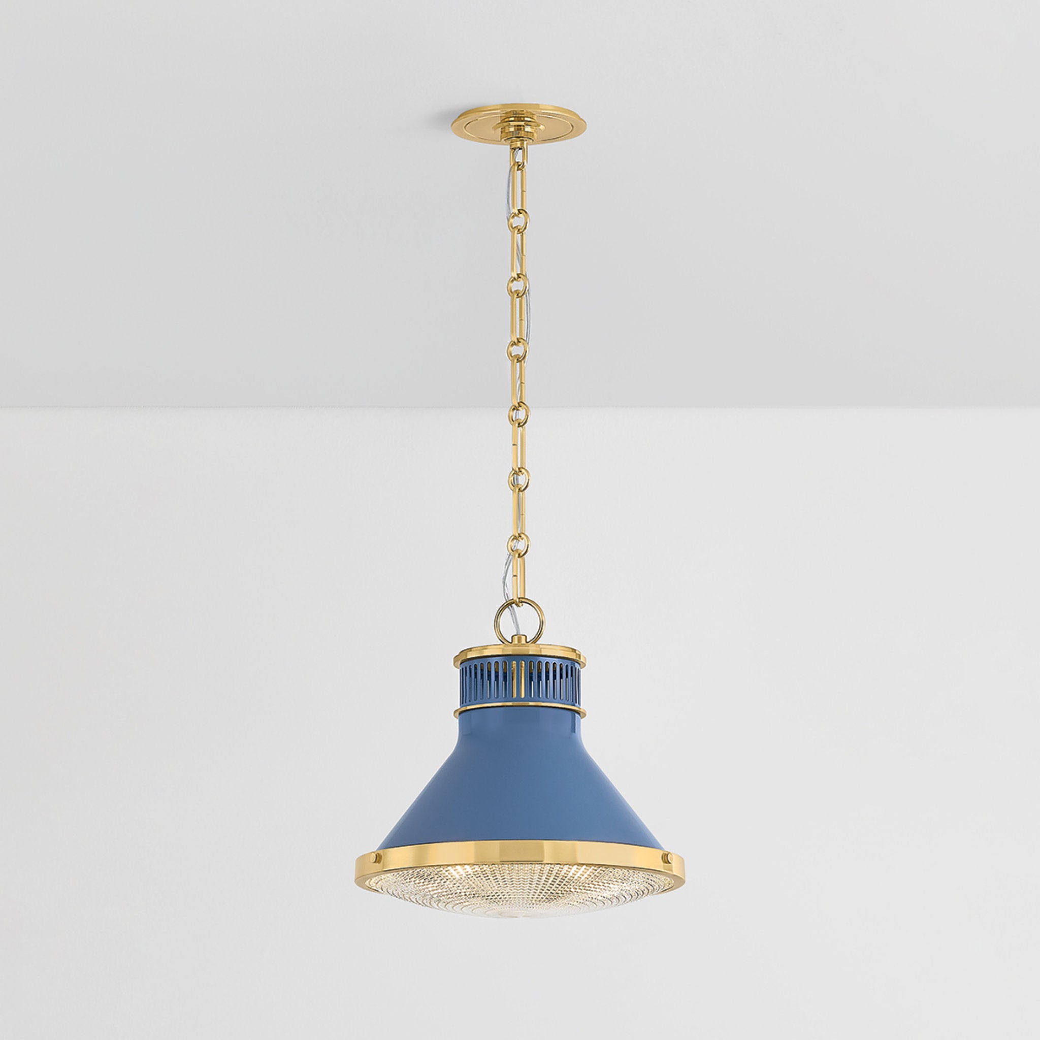 Highclere 1-Light Pendant in Aged Brass by Mark D. Sikes 12.75W x 12H (MDS2404-AGB/FBL)