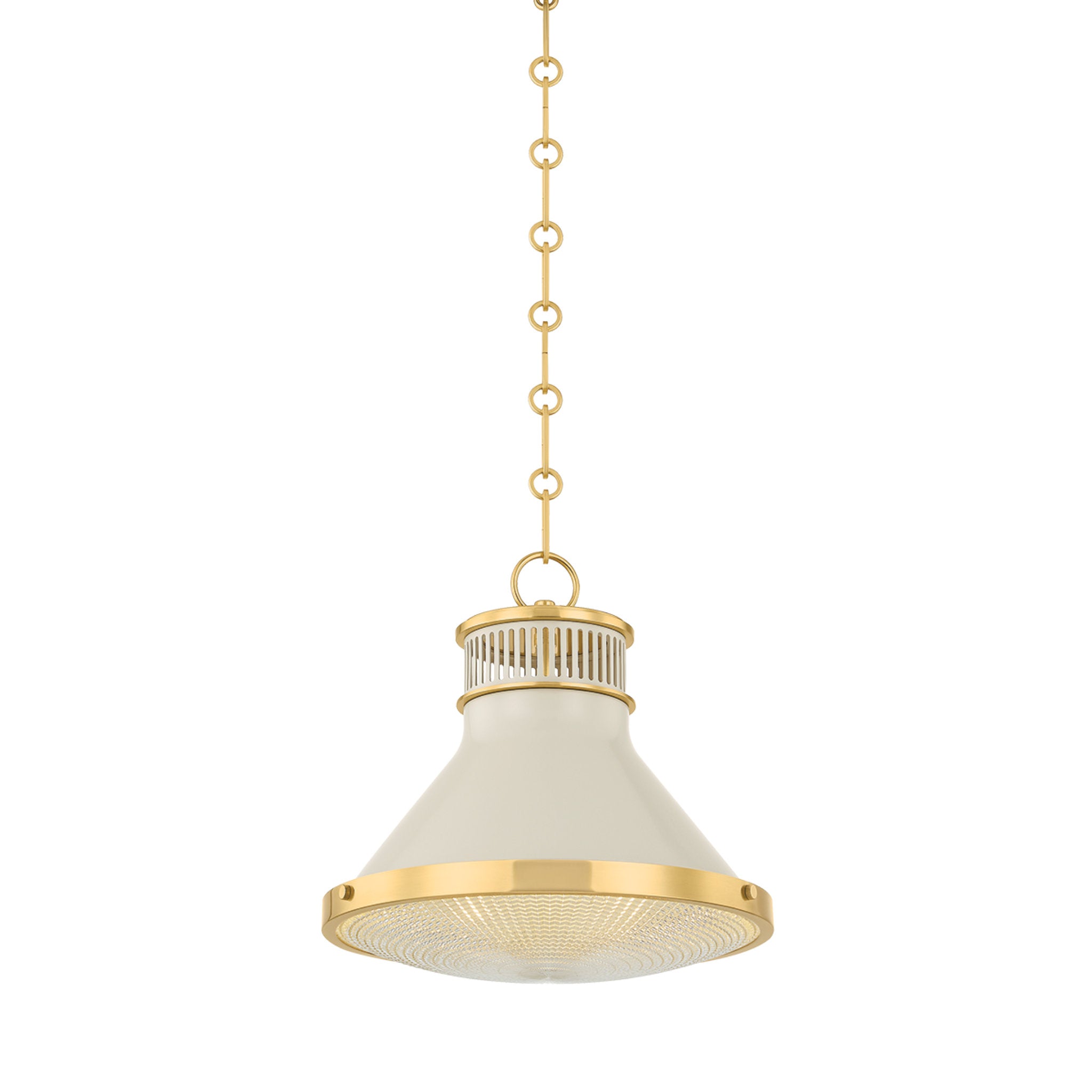 Highclere 1-Light Pendant in Aged Brass by Mark D. Sikes 12.75W x 12H (MDS2404-AGB/OW)