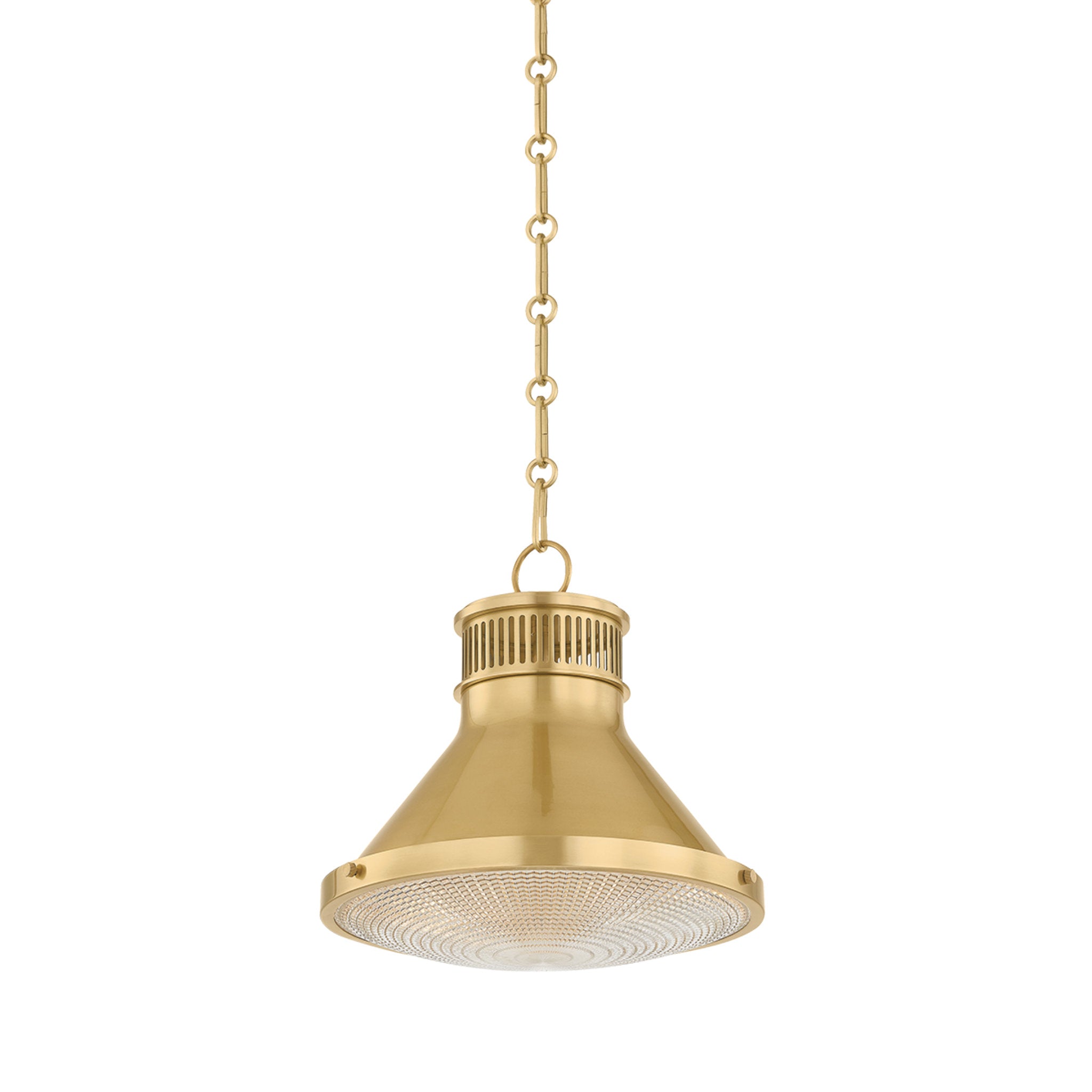 Highclere 1-Light Pendant in Aged Brass by Mark D. Sikes 12.75W x 12H (MDS2404-AGB)