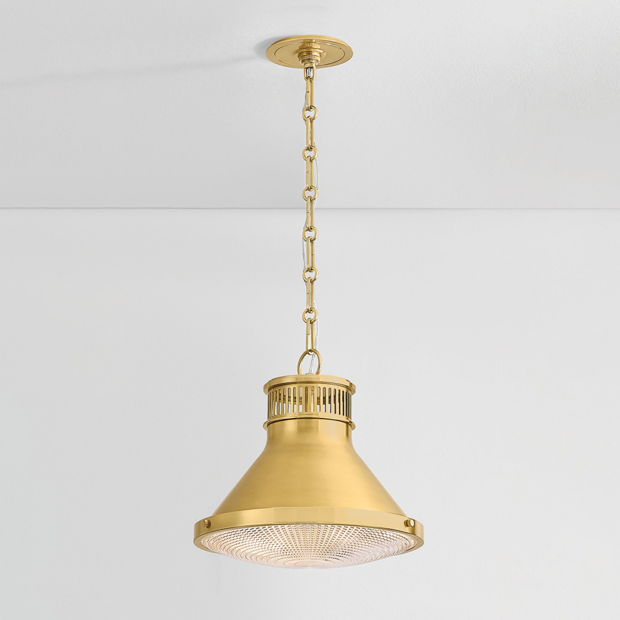 Highclere 1-Light Pendant in Aged Brass by Mark D. Sikes 12.75W x 12H (MDS2404-AGB)