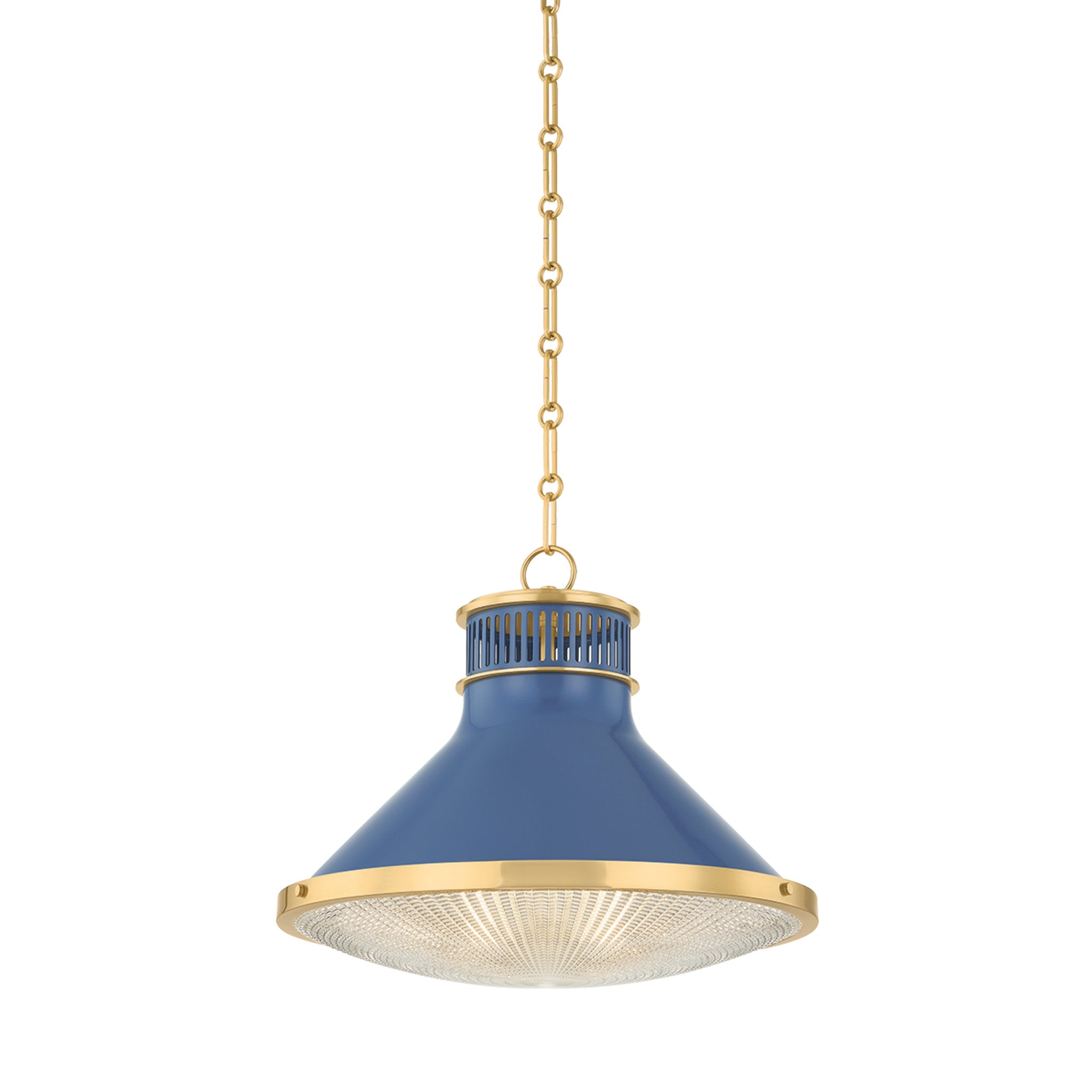 Highclere 1-Light Pendant in Aged Brass by Mark D. Sikes 17.75W x 14.5H (MDS2405-AGB/FBL)