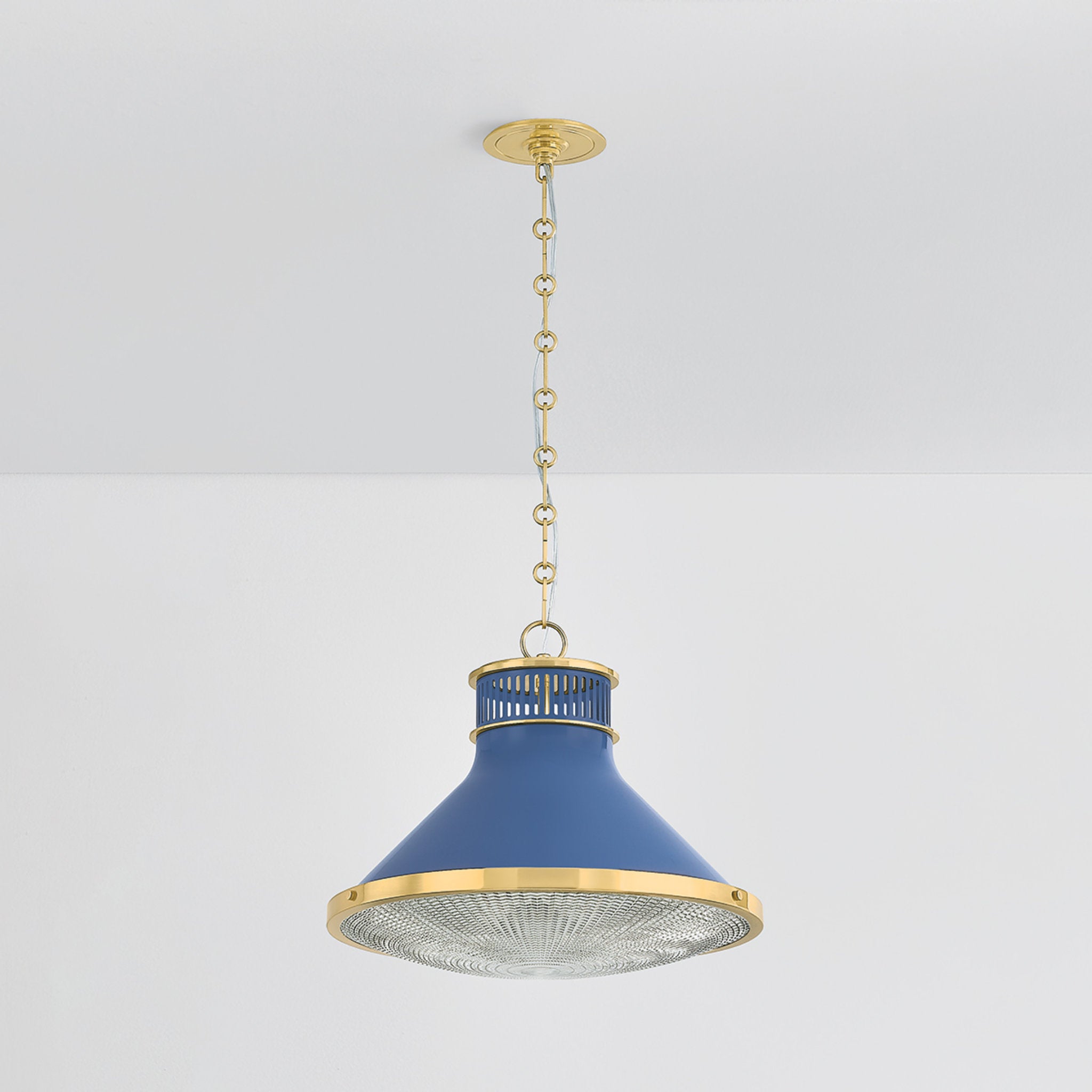 Highclere 1-Light Pendant in Aged Brass by Mark D. Sikes 17.75W x 14.5H (MDS2405-AGB/FBL)