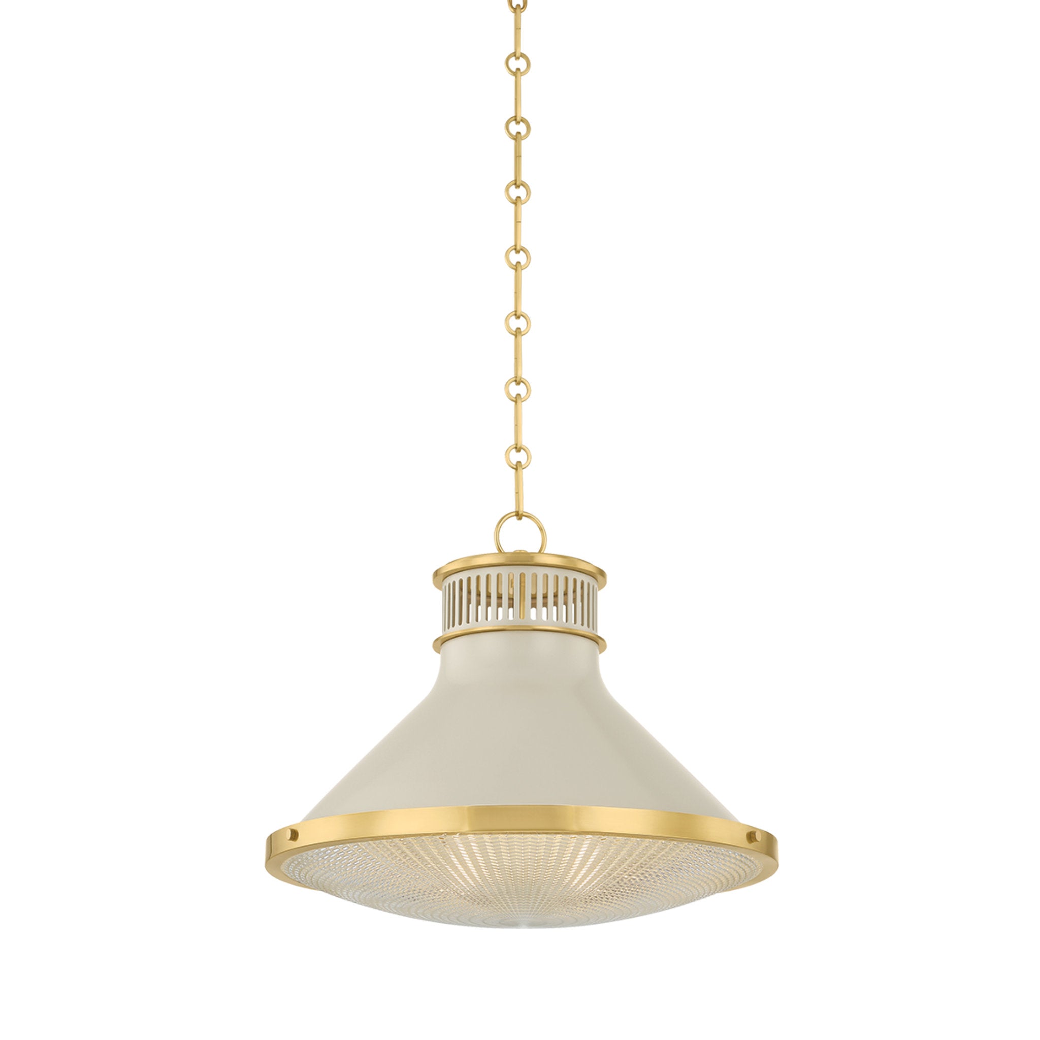 Highclere 1-Light Pendant in Aged Brass by Mark D. Sikes 17.75W x 14.5H (MDS2405-AGB/OW)