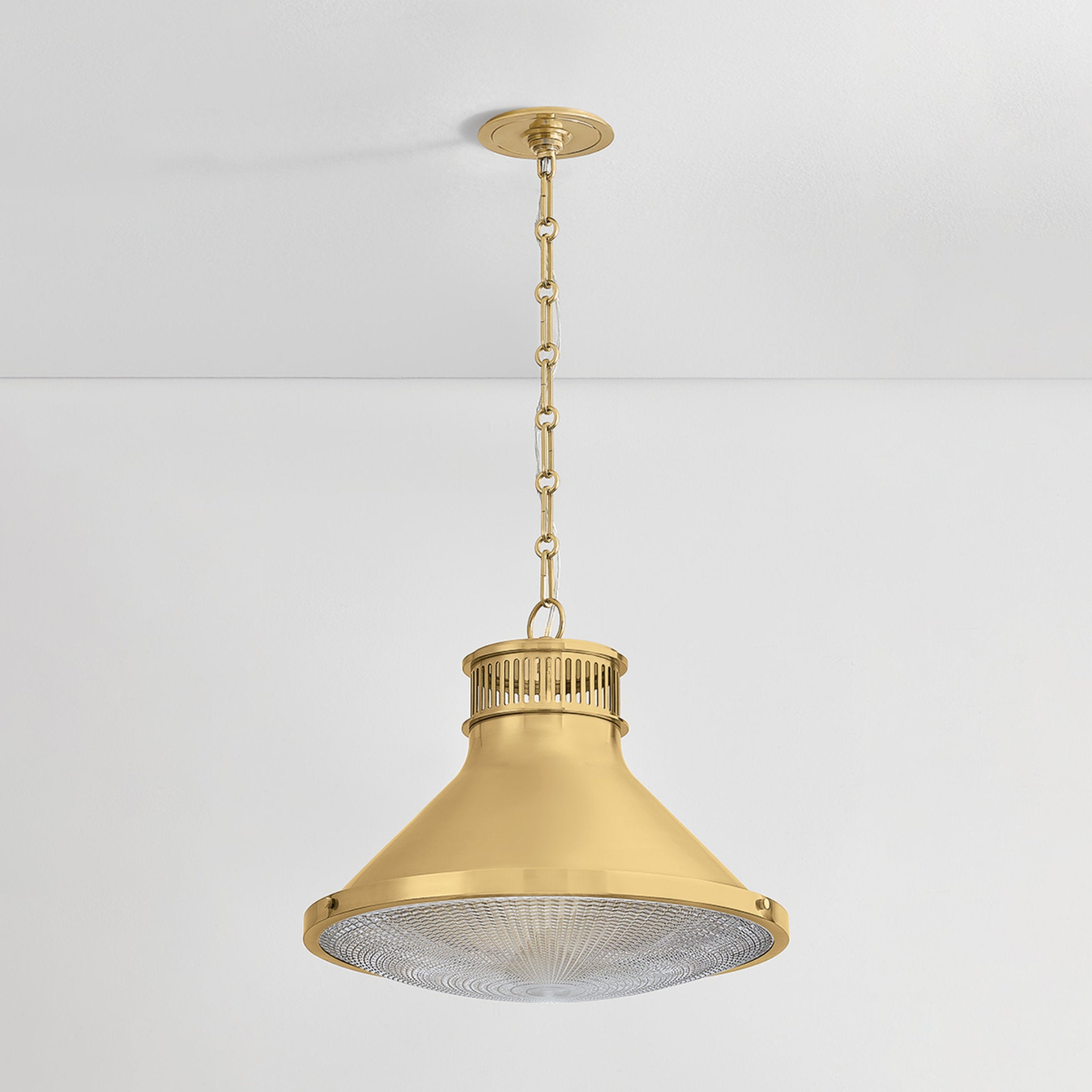 Highclere 1-Light Pendant in Aged Brass by Mark D. Sikes 17.75W x 14.5H (MDS2405-AGB)