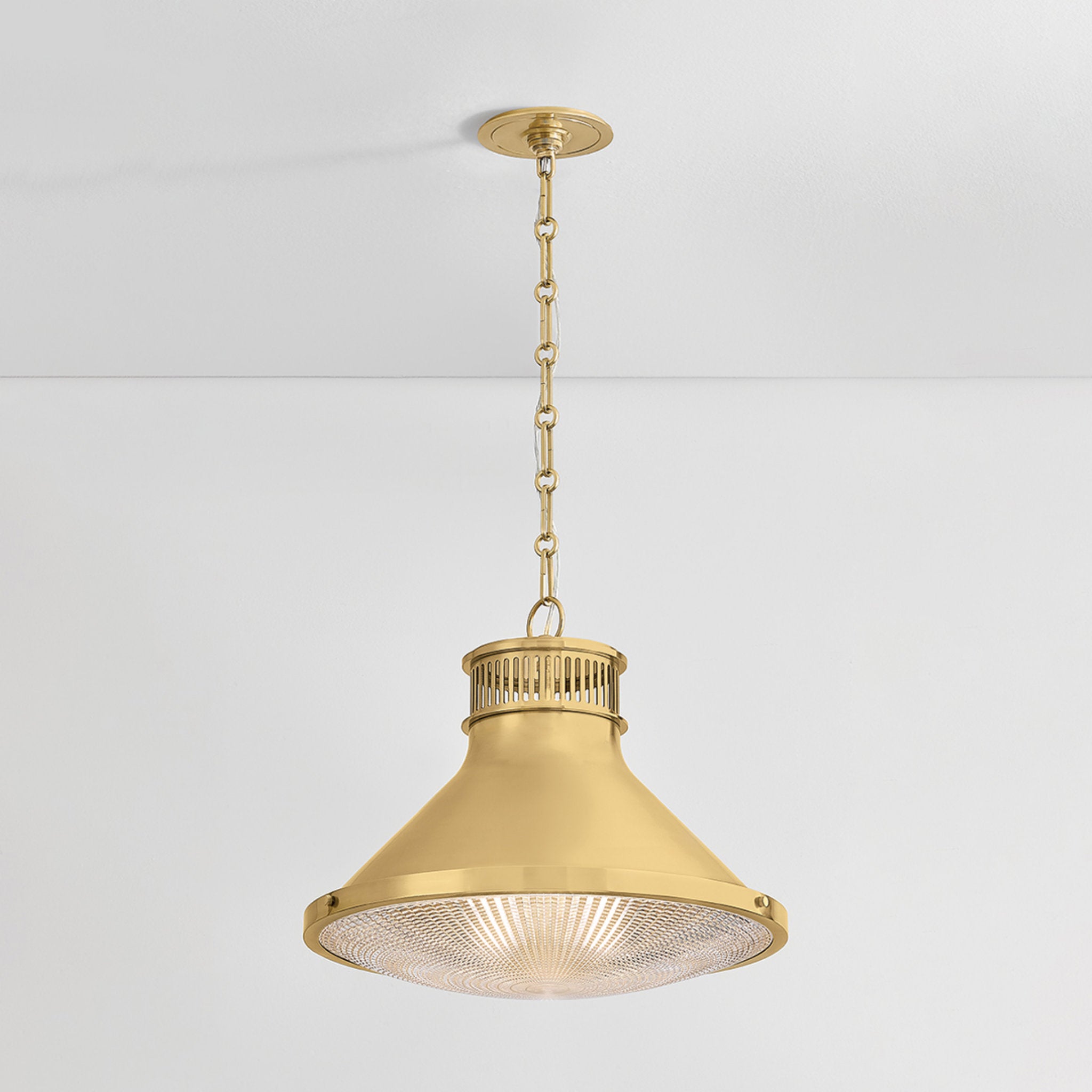 Highclere 1-Light Pendant in Aged Brass by Mark D. Sikes 17.75W x 14.5H (MDS2405-AGB)
