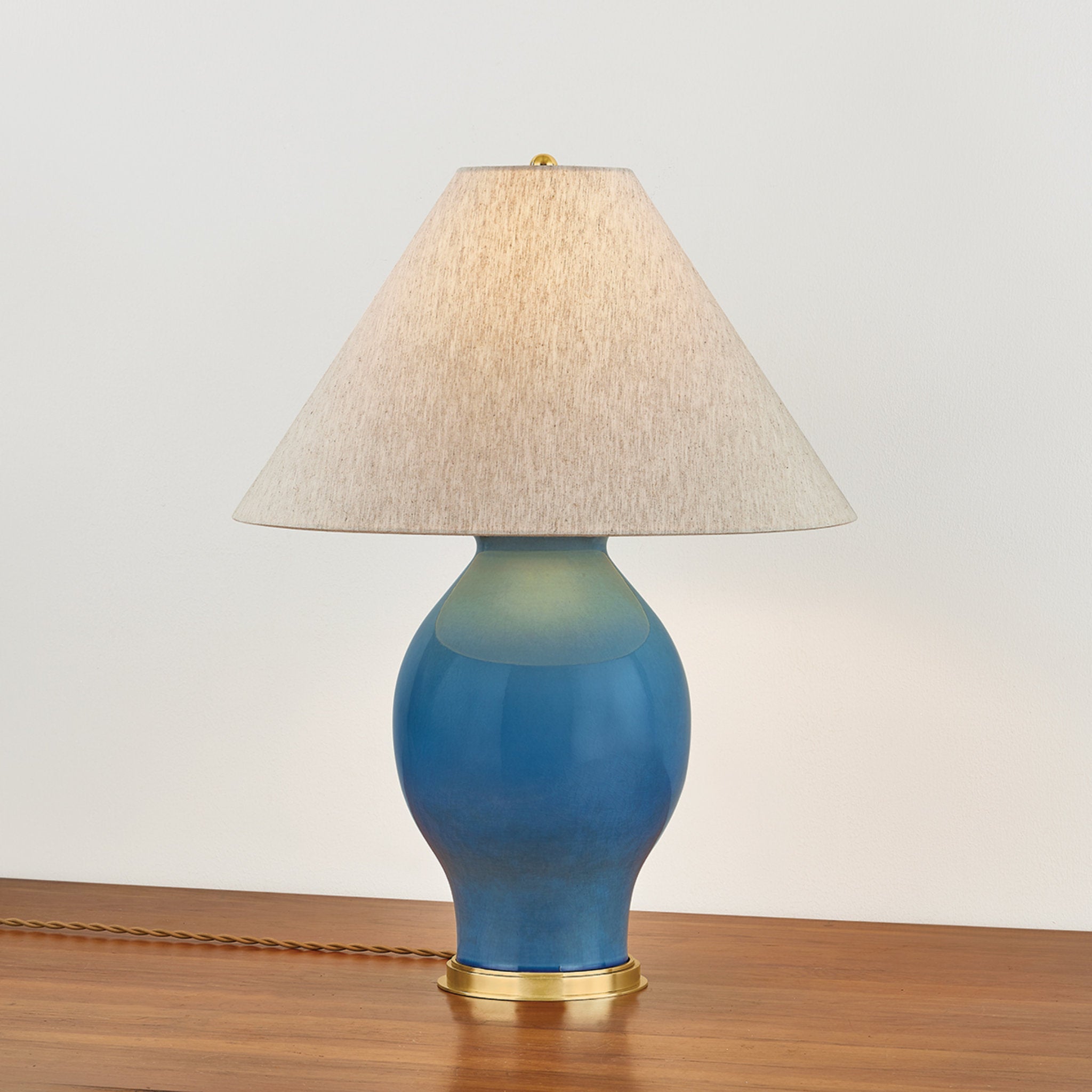 Westhorpe 1-Light Table Lamp in Aged Brass by Mark D. Sikes 21.5W x 28.5H