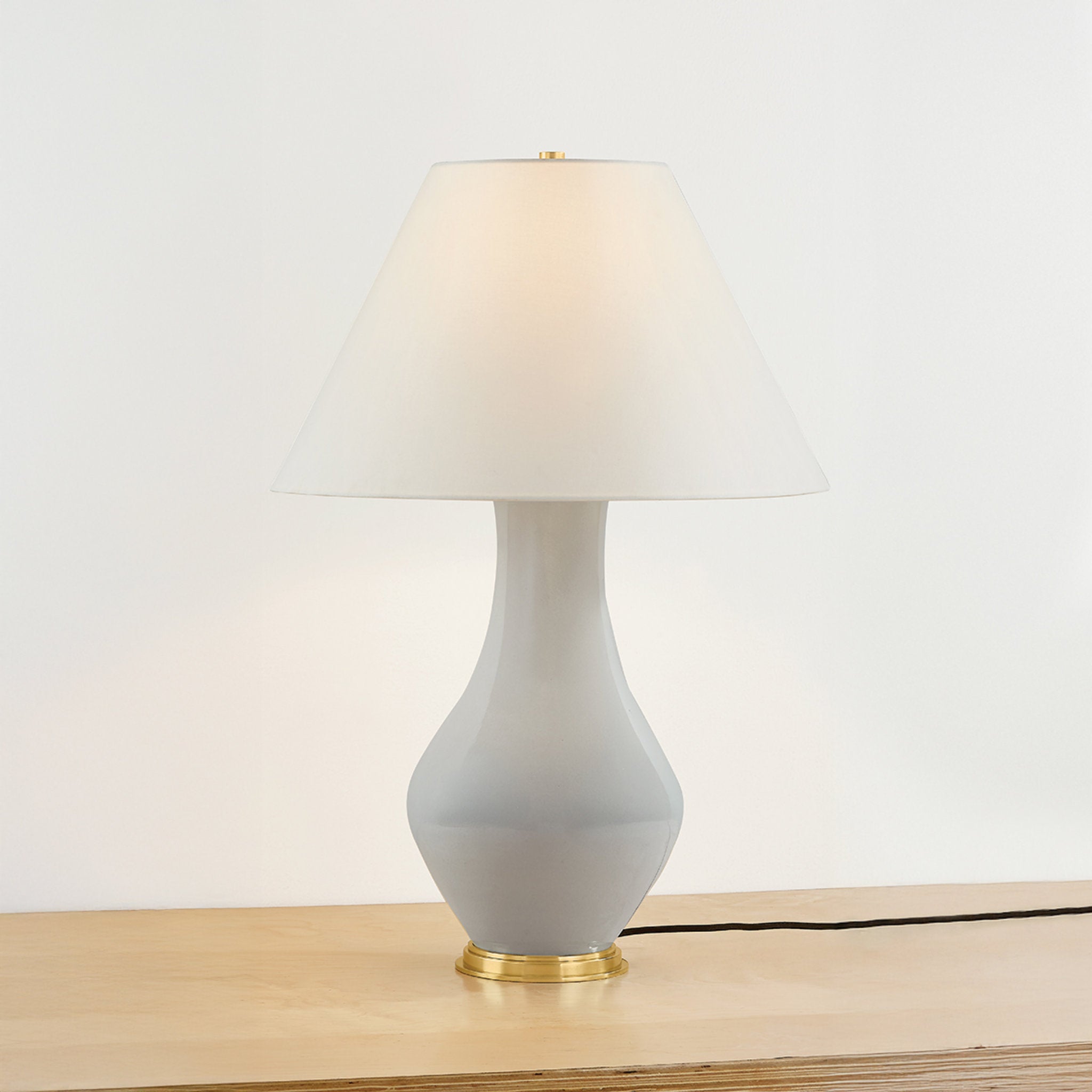 Hanslope 1-Light Table Lamp in Aged Brass by Mark D. Sikes 21.5W x 31.75H