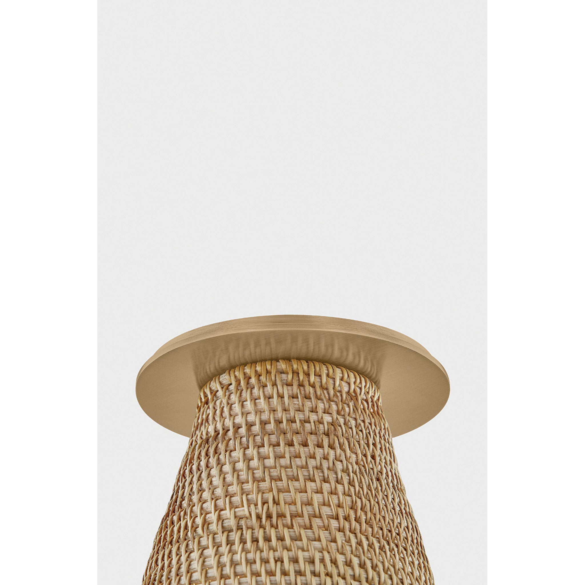 Menifee 1-Light Flush Mount in Patina Brass 6W x 7H