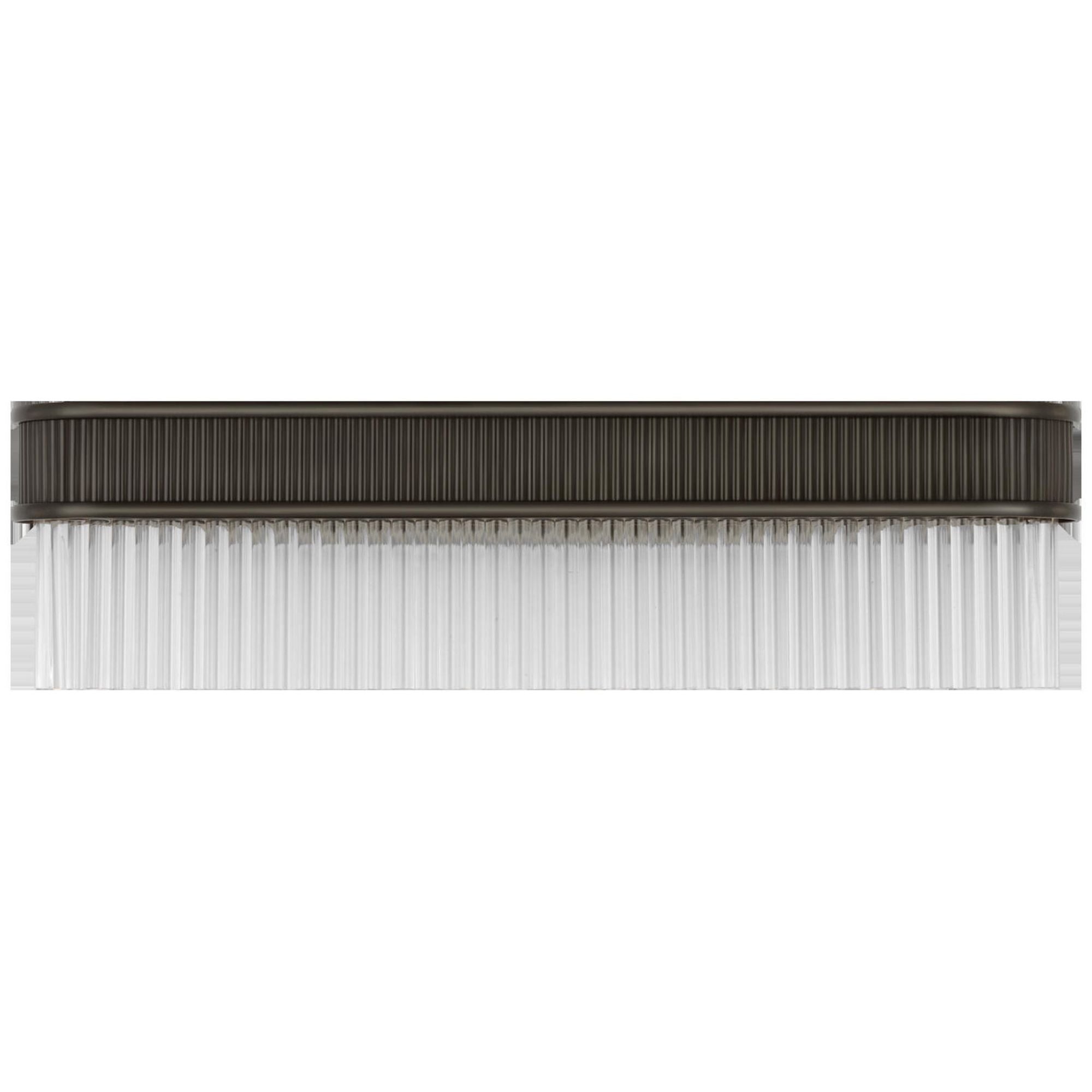 Marie Flanigan Menil 24" Linear Sconce in Bronze with Crystal Rods Wall Light W24" x H6.25"