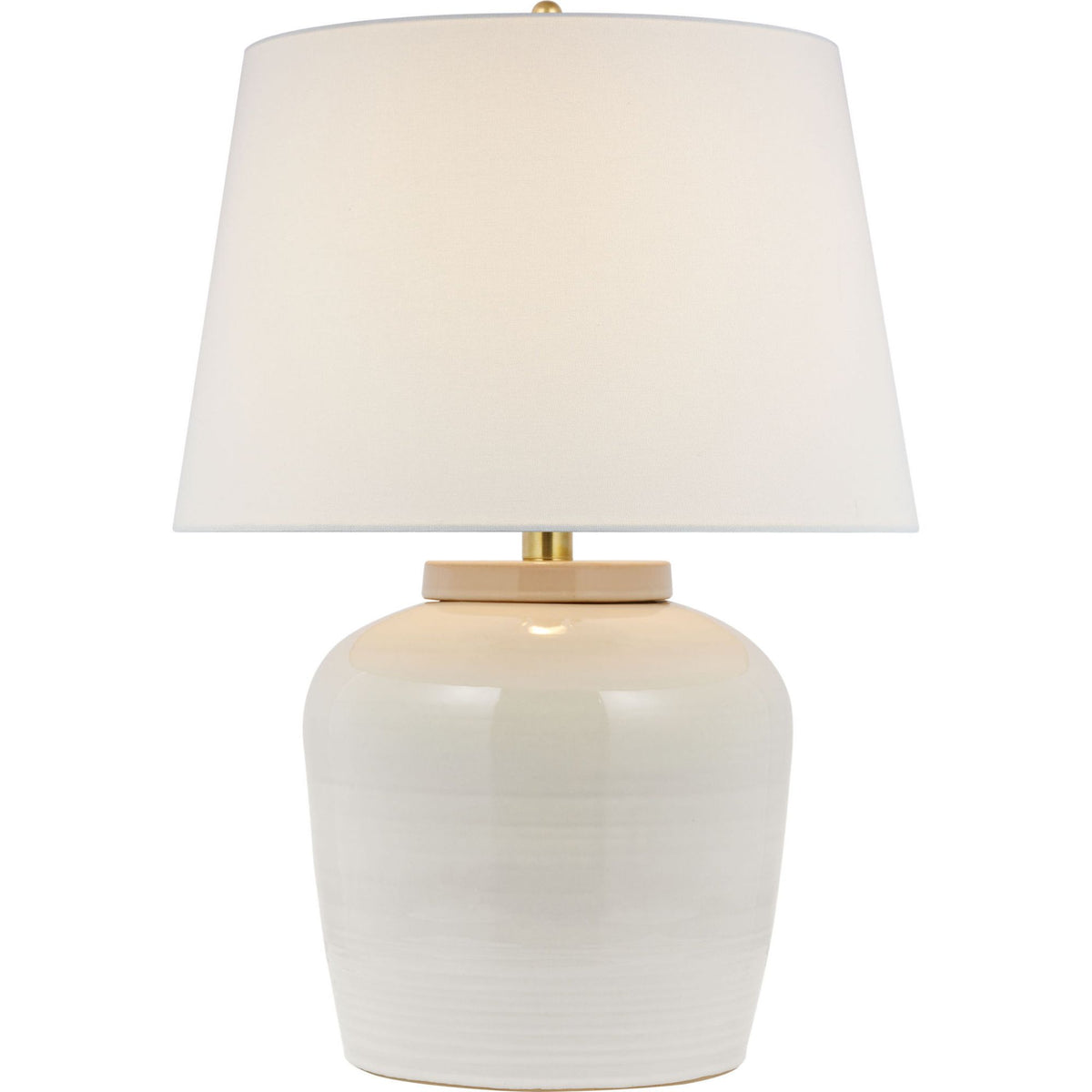 Marie Flanigan Nora Medium Table Lamp in Ivory with Linen Shade W20" x H28"