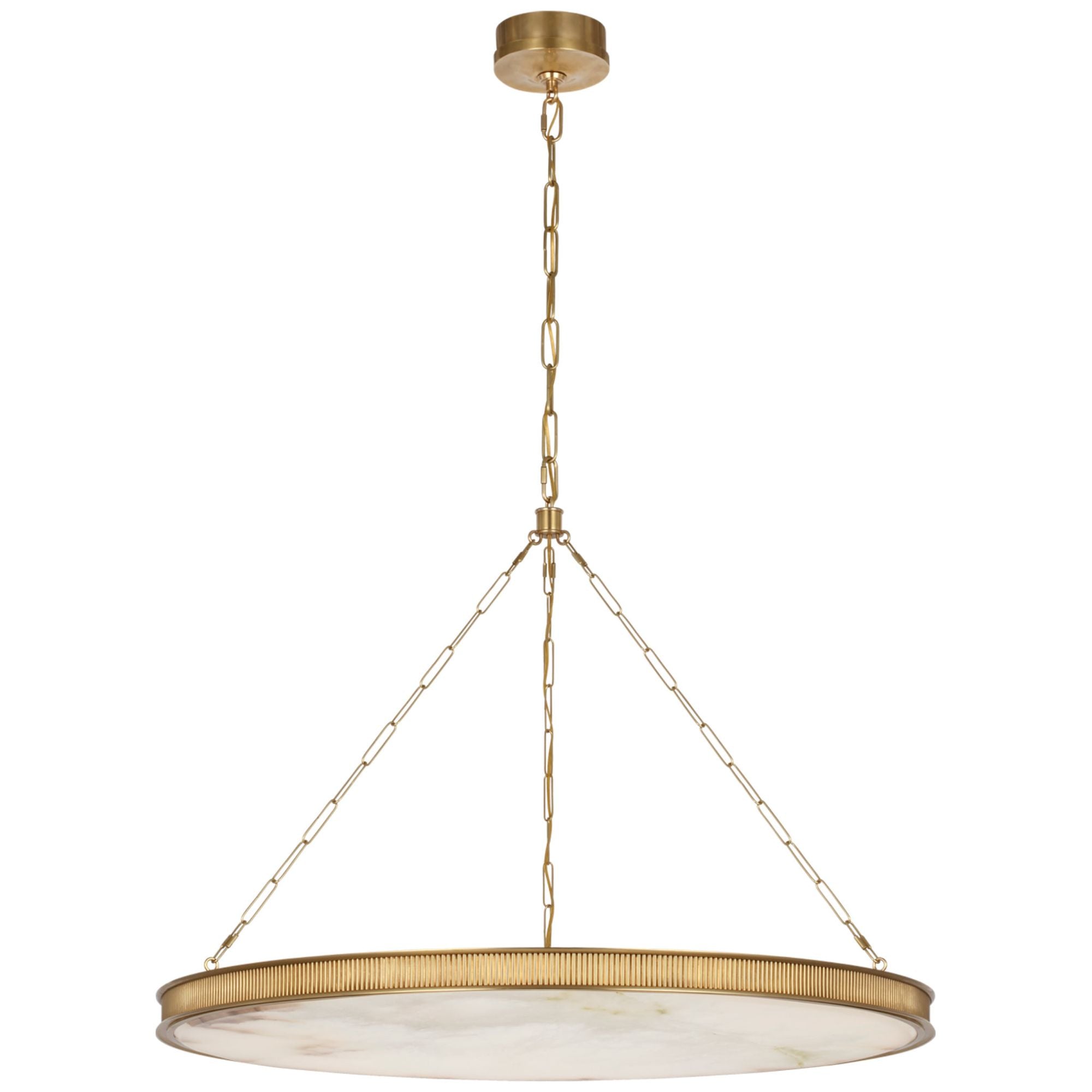 Marie Flanigan Matthew 40" Chandelier in Soft Brass with Alabaster Ceiling Light W40"