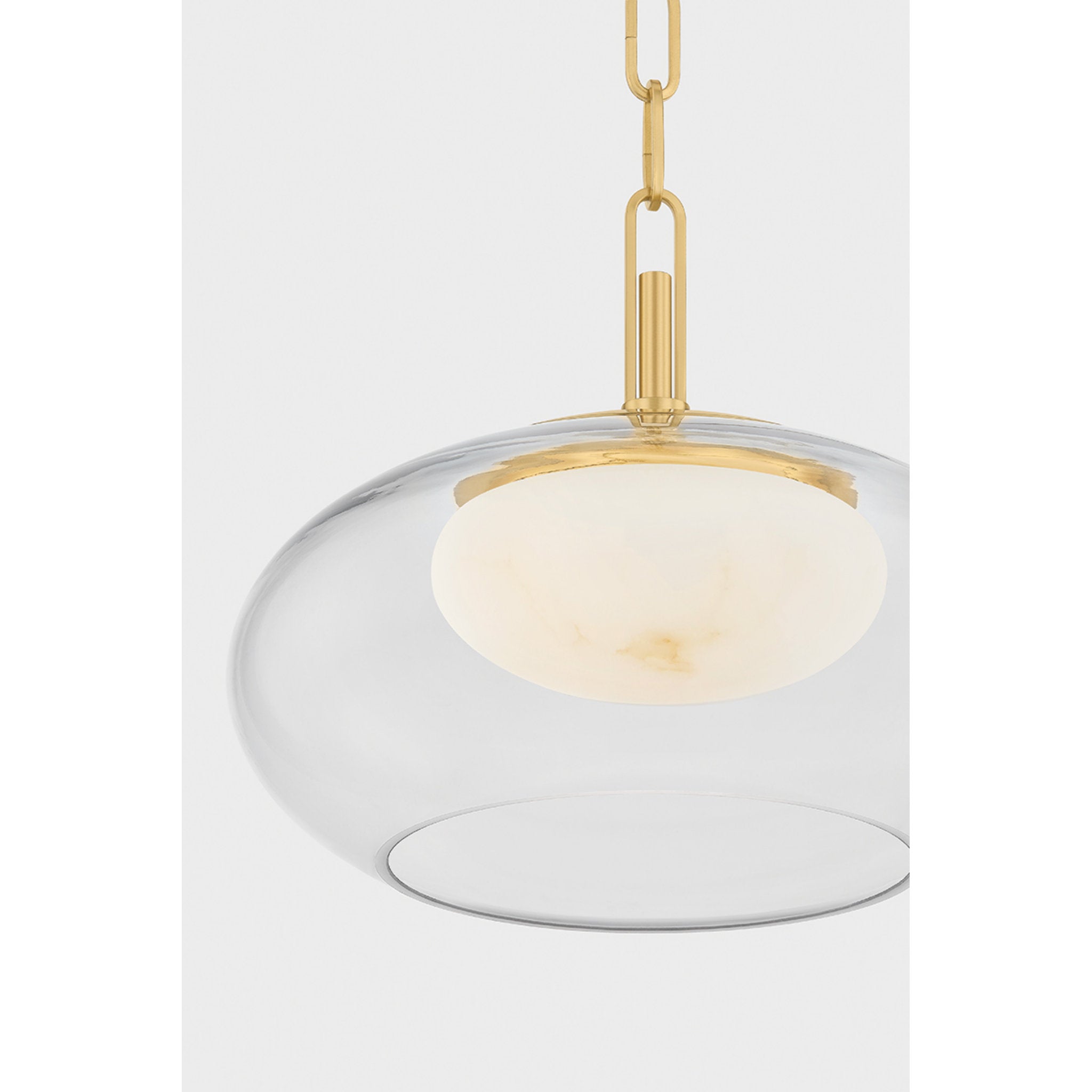 Moore 1-Light Pendant in Aged Brass 12W x 10H