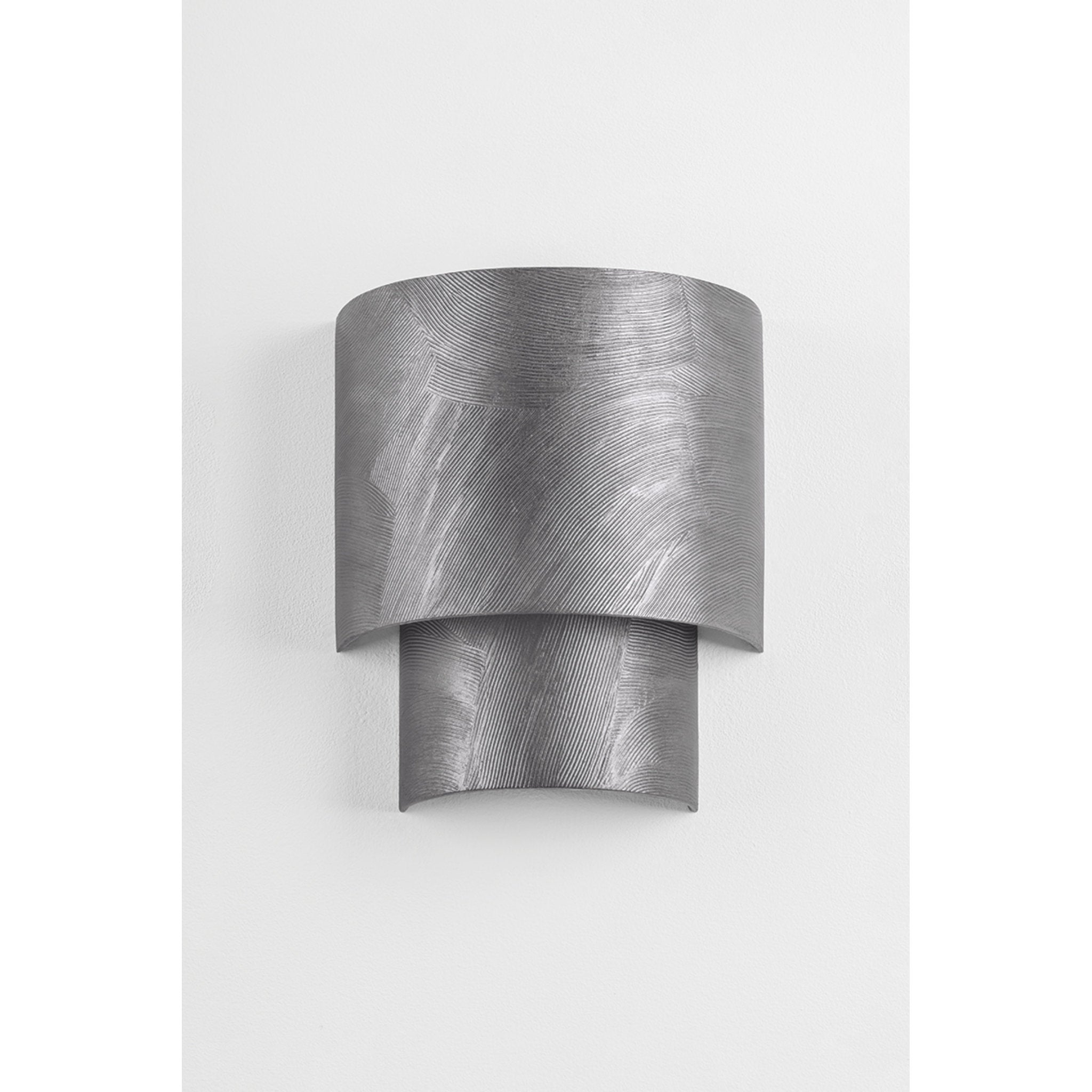 Moray 2-Light Wall Sconce in Black Silver Leaf 7.75W x 9.25H