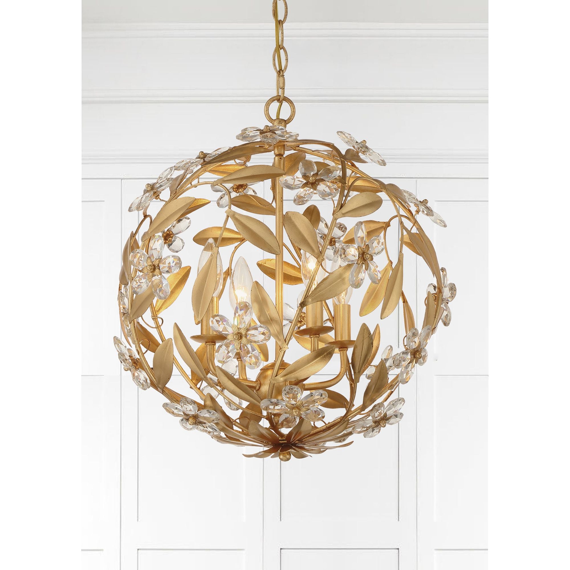 Marselle 16.5'' Antique Gold Chandelier Gold 16.5"W x 18"H x 16.5"D