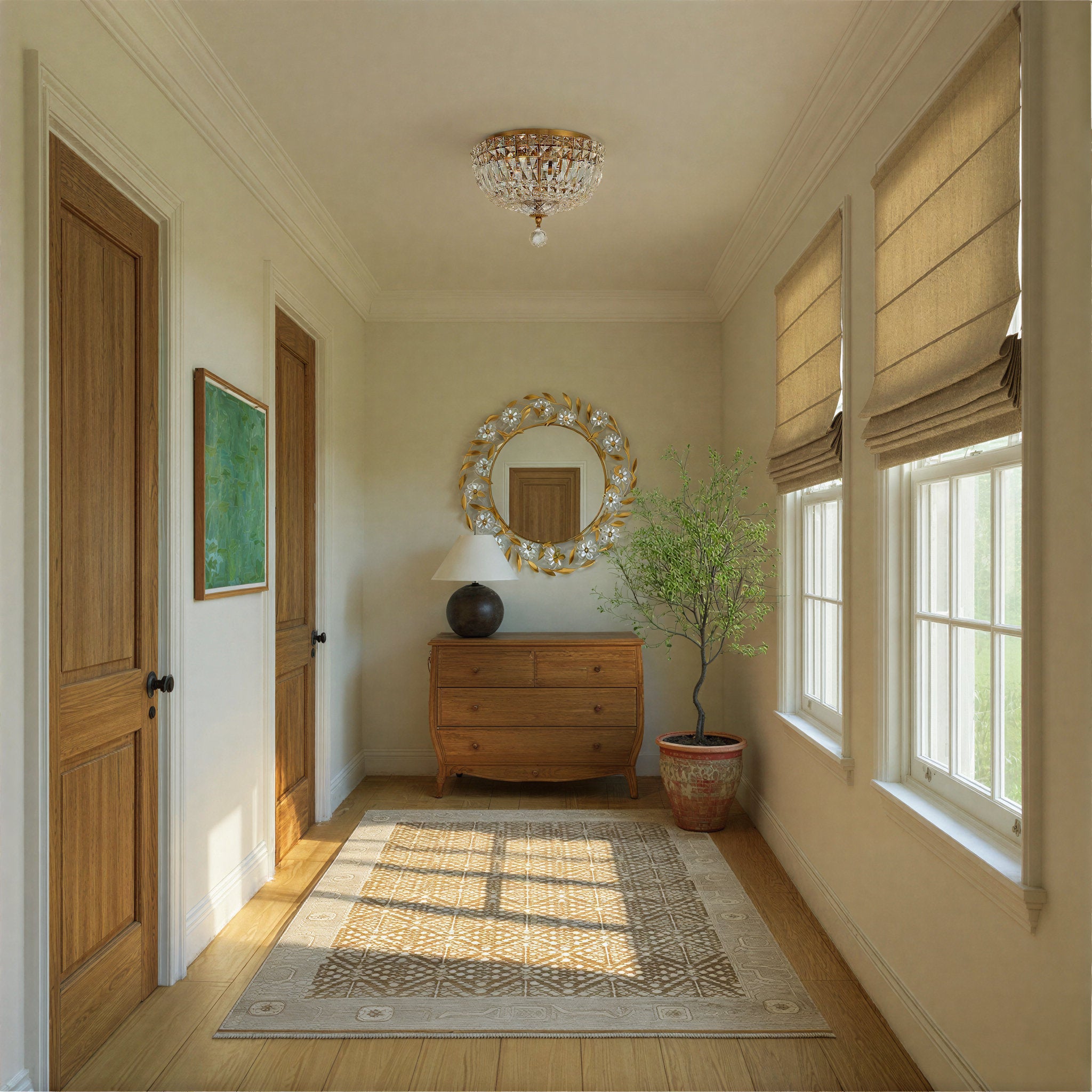 Marselle 30'' Antique Gold Mirror Gold 30"W x 30"H x 2.5"D