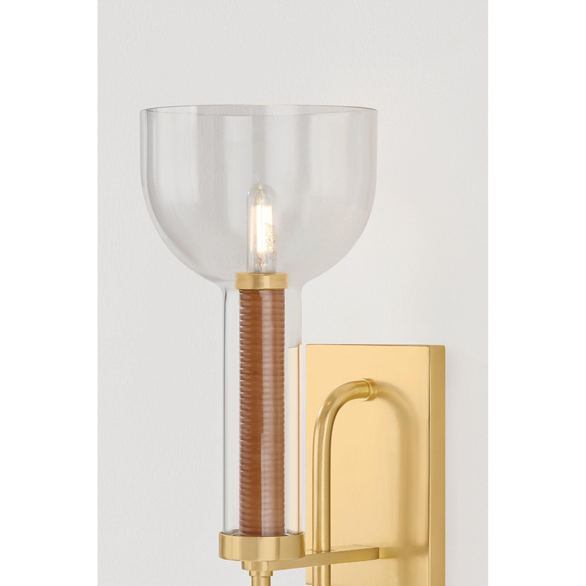 Narrowsburg 1-Light Wall Sconce in Aged Brass 6W x 14.5H