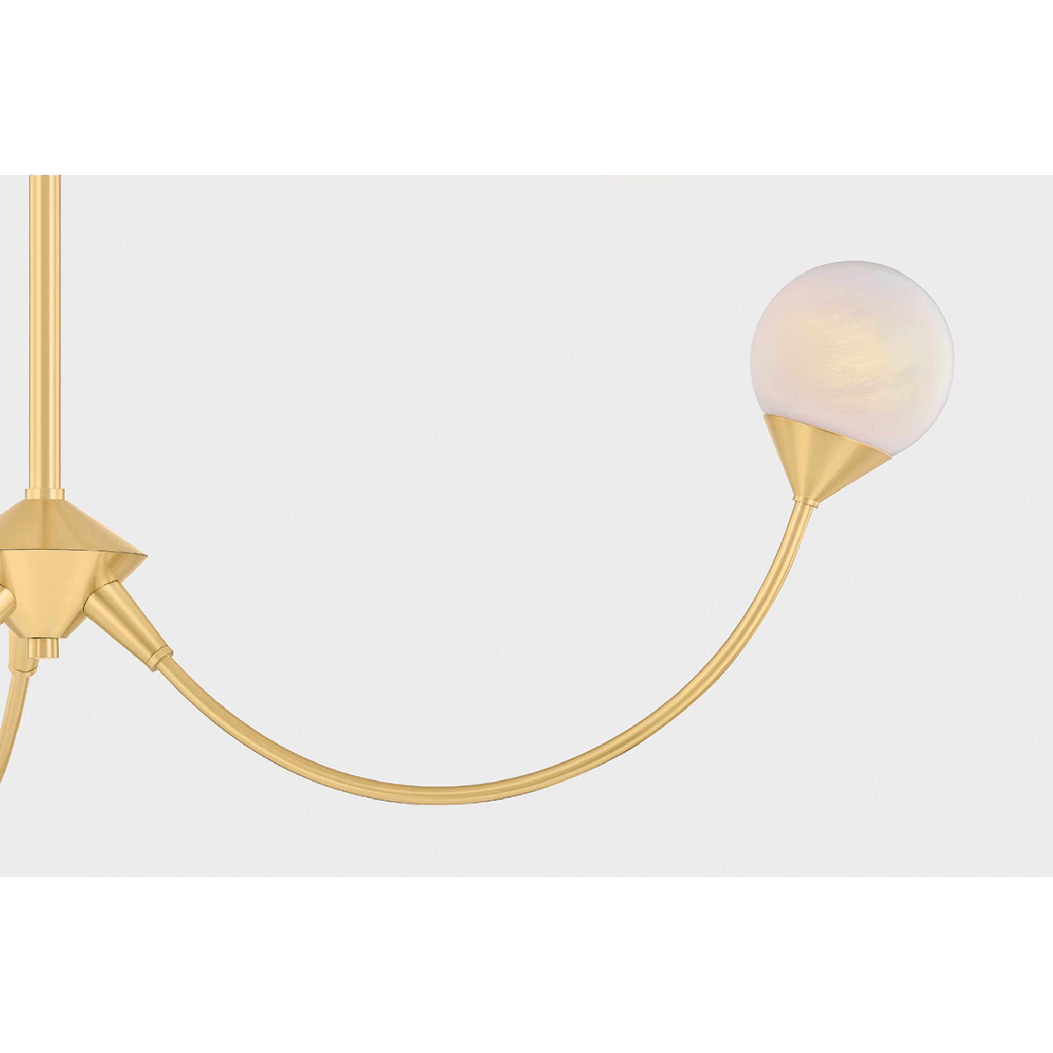 Natasha 3-Light Chandelier in Aged Brass 36W x 14.25H