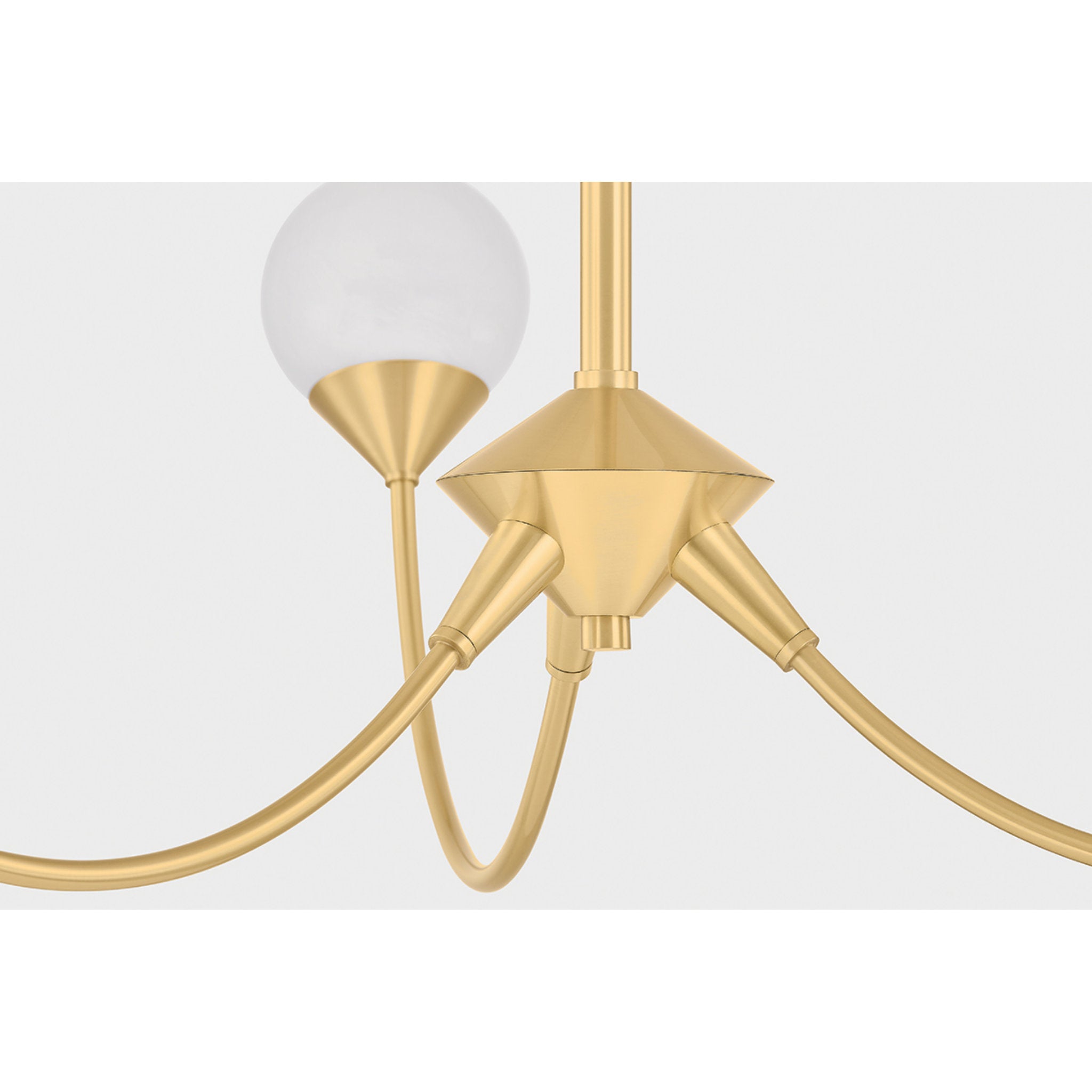 Natasha 3-Light Chandelier in Aged Brass 36W x 14.25H