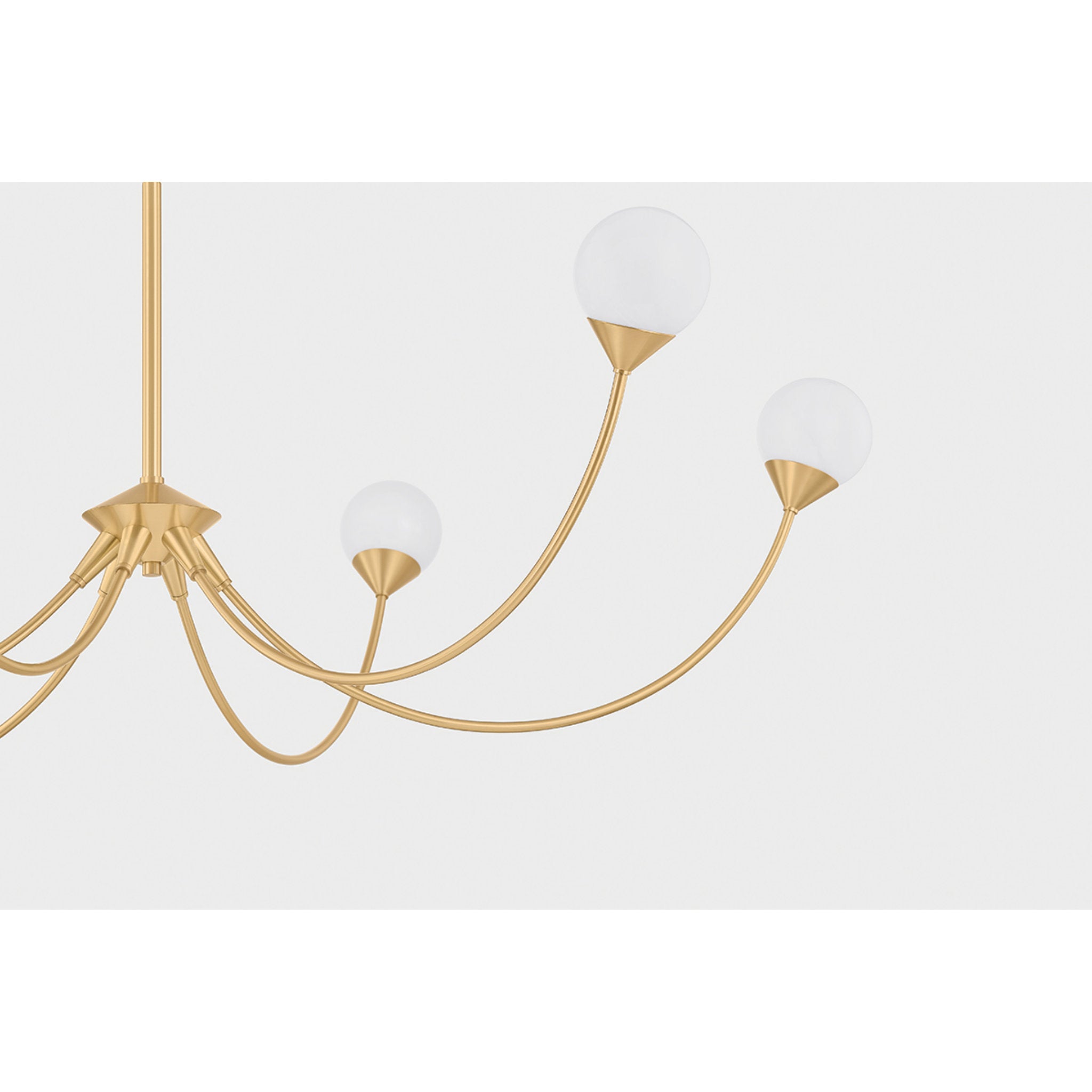 Natasha 6-Light Chandelier in Aged Brass 48W x 18H