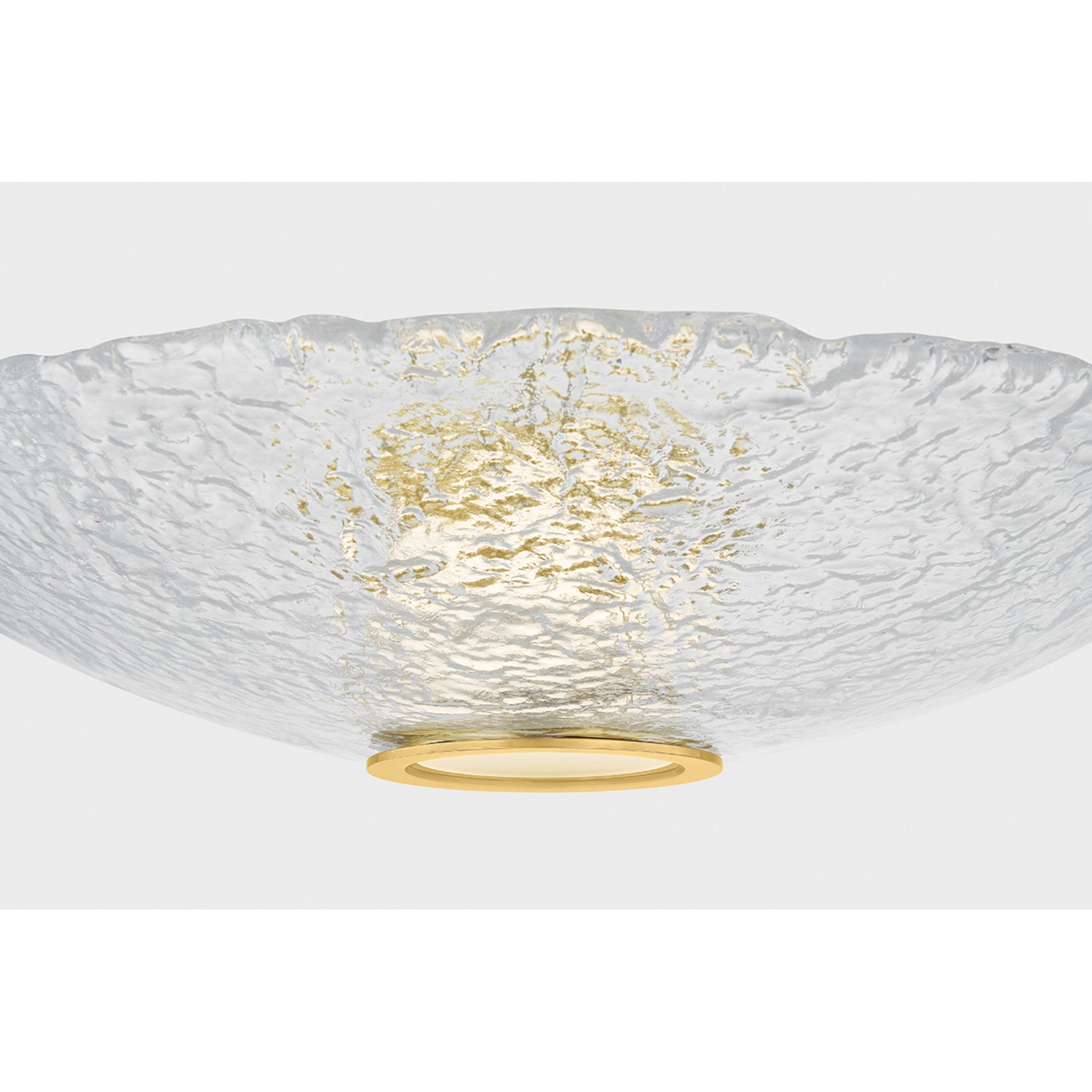 New Haven 1-Light Flush Mount in Aged Brass 20.25W x 4.75H
