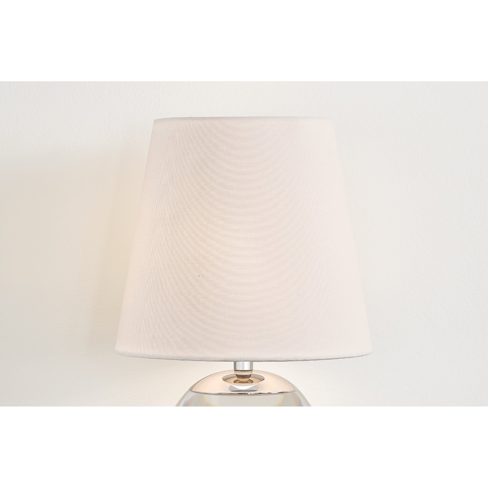 Nicole 1-Light Rechargeable Table Lamp in Polished Nickel 8.25W x 12.75H