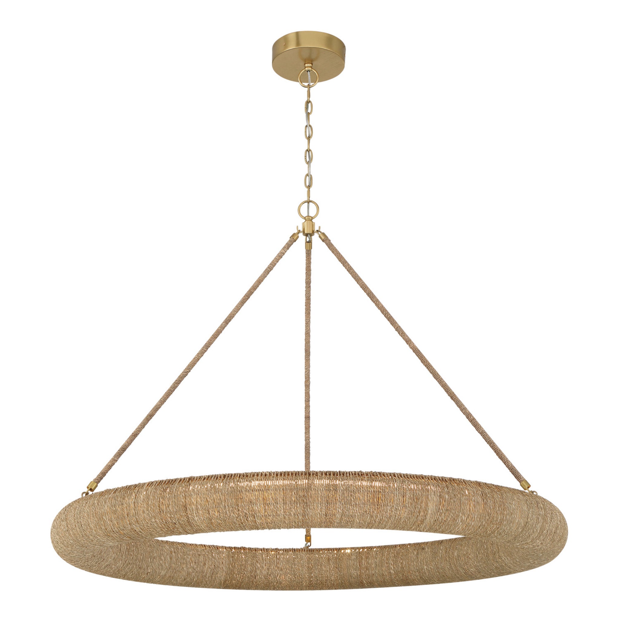 Oakley 48'' Integrated LED Soft Gold Chandelier Tan 48"W x 36.5"H x 48"D