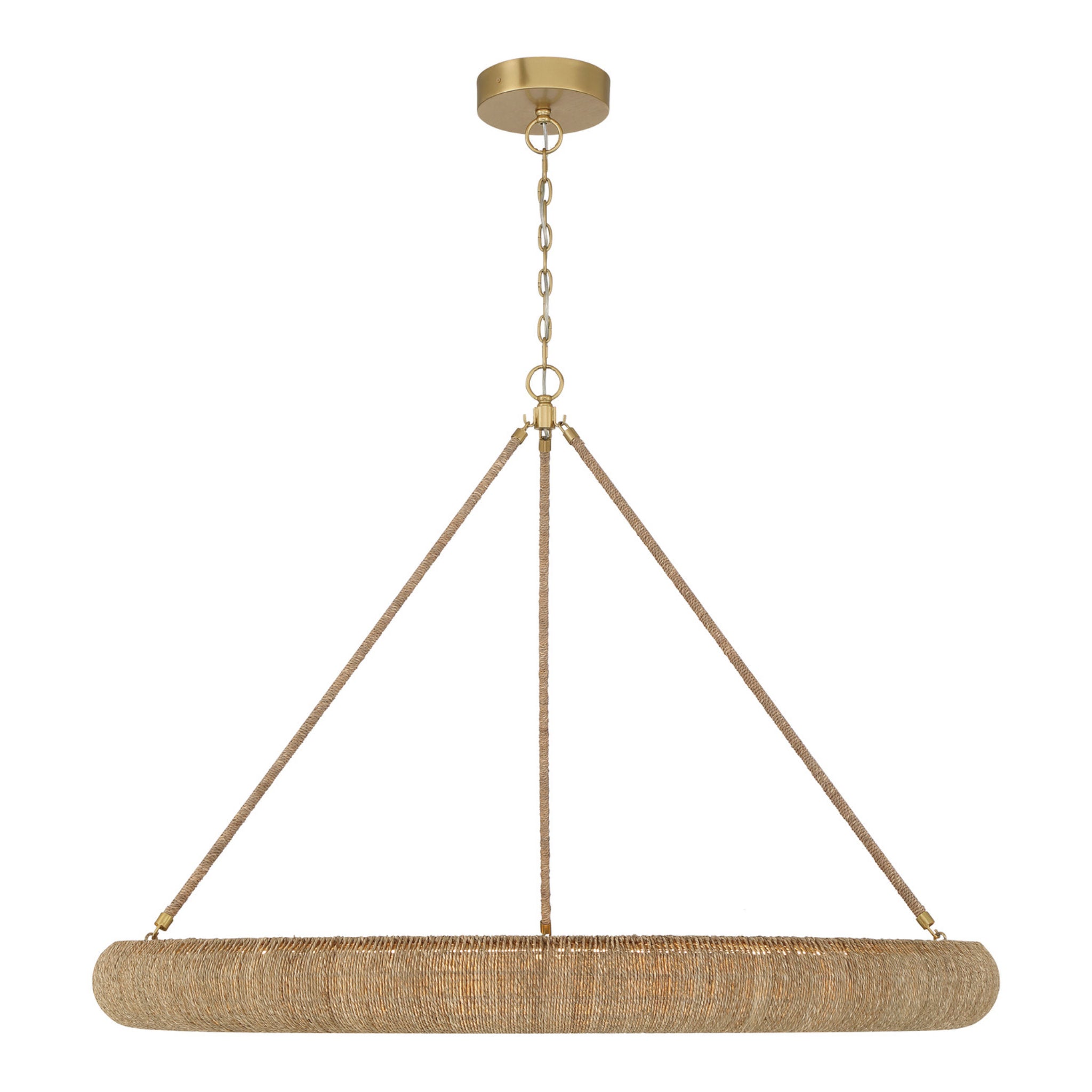 Oakley 48'' Integrated LED Soft Gold Chandelier Tan 48"W x 36.5"H x 48"D