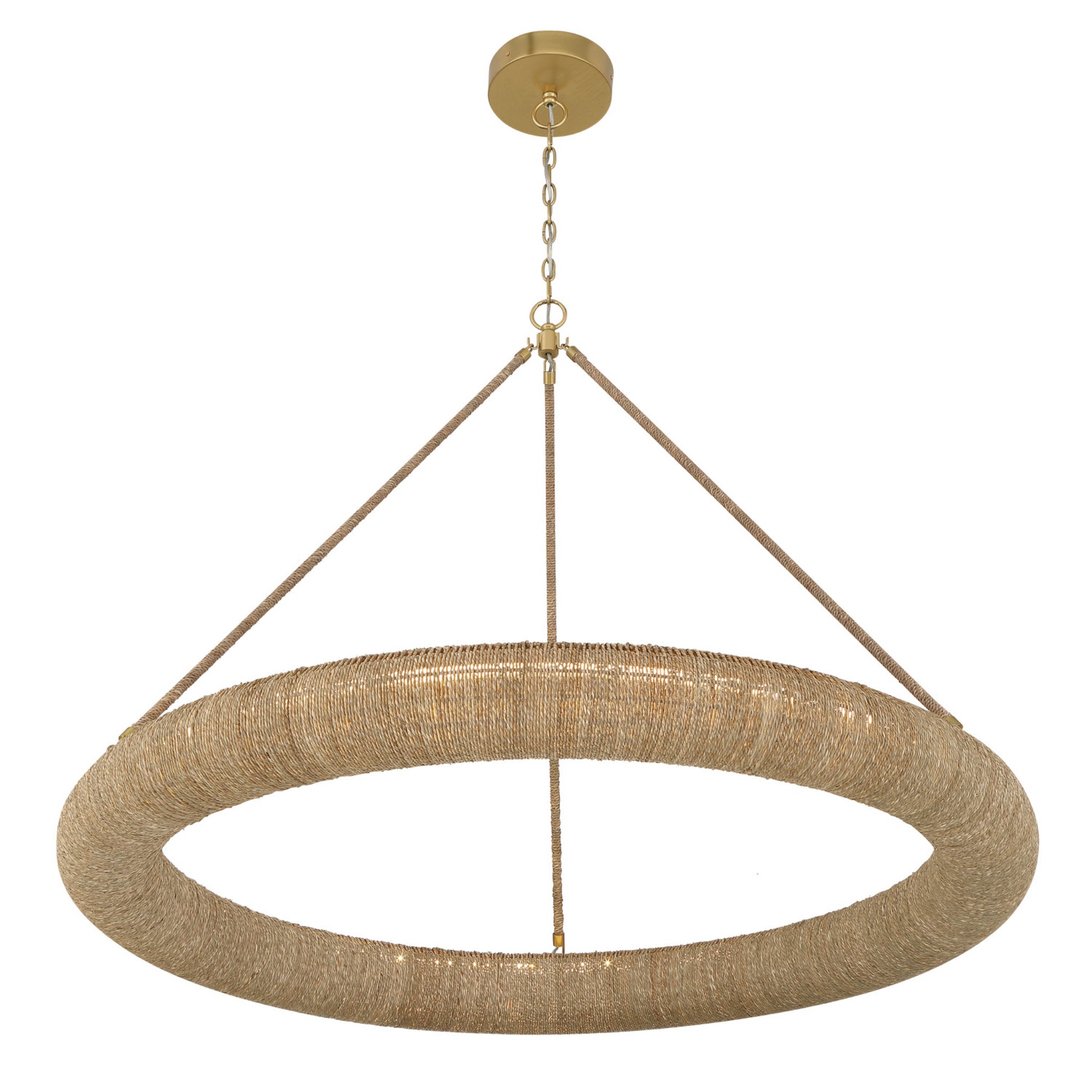 Oakley 48'' Integrated LED Soft Gold Chandelier Tan 48"W x 36.5"H x 48"D