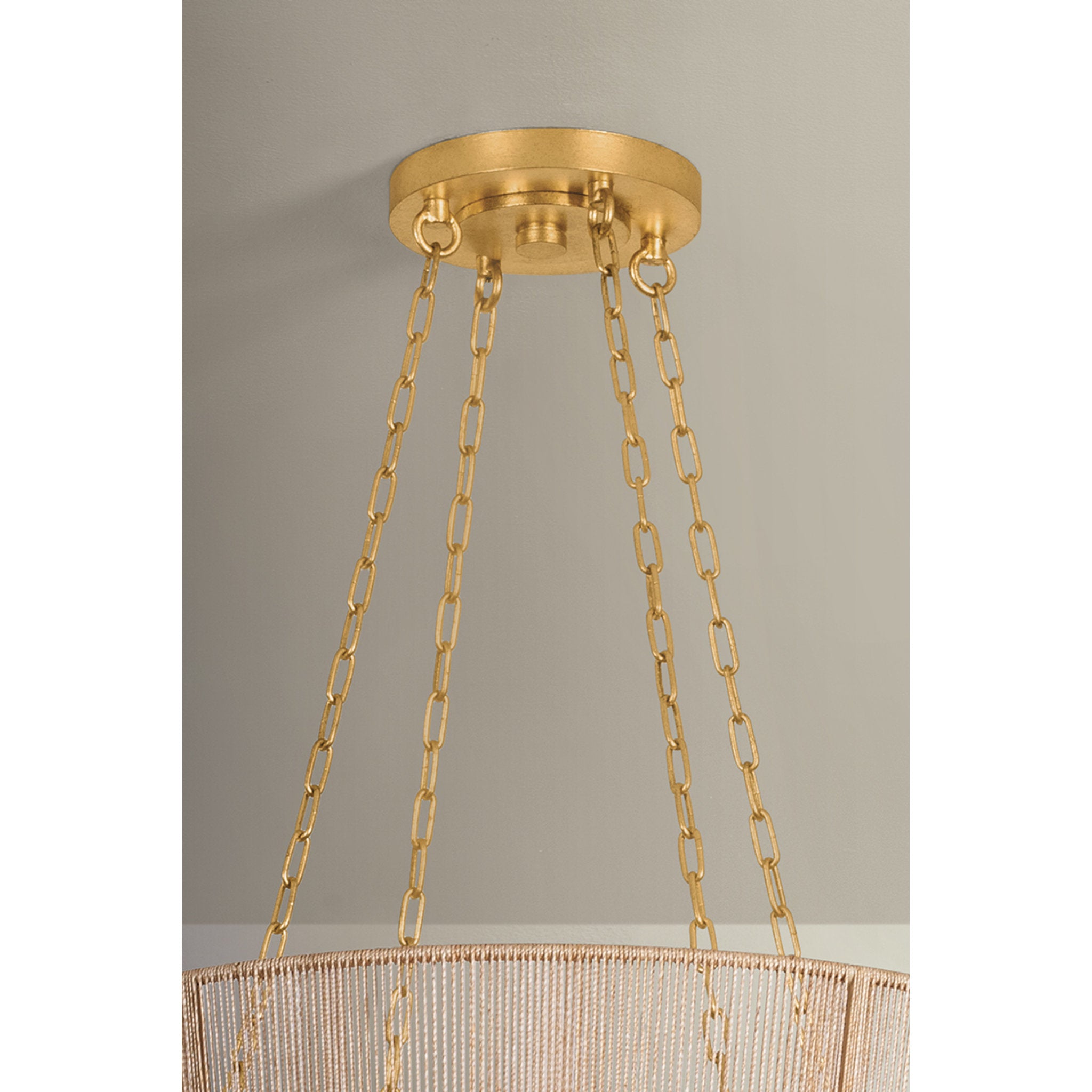 Ocean Hill 1-Light Pendant in Vintage Gold Leaf 24W x 15.5H