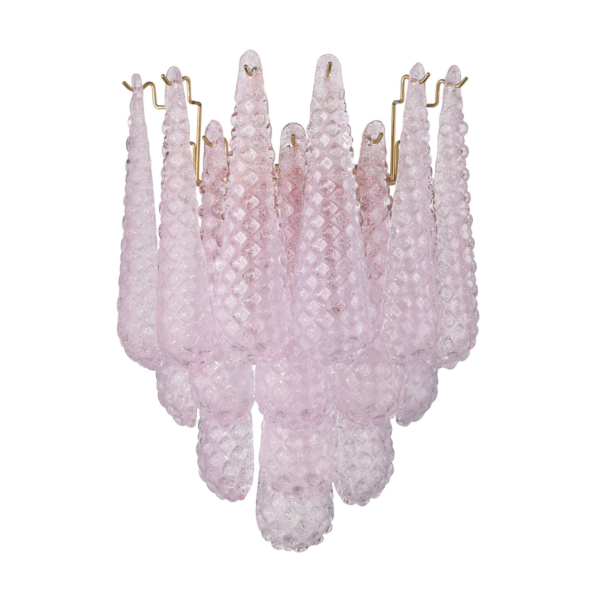 Ollie 14'' Aged Brass Sconce Pink 14"W x 18.75"H x 8"D