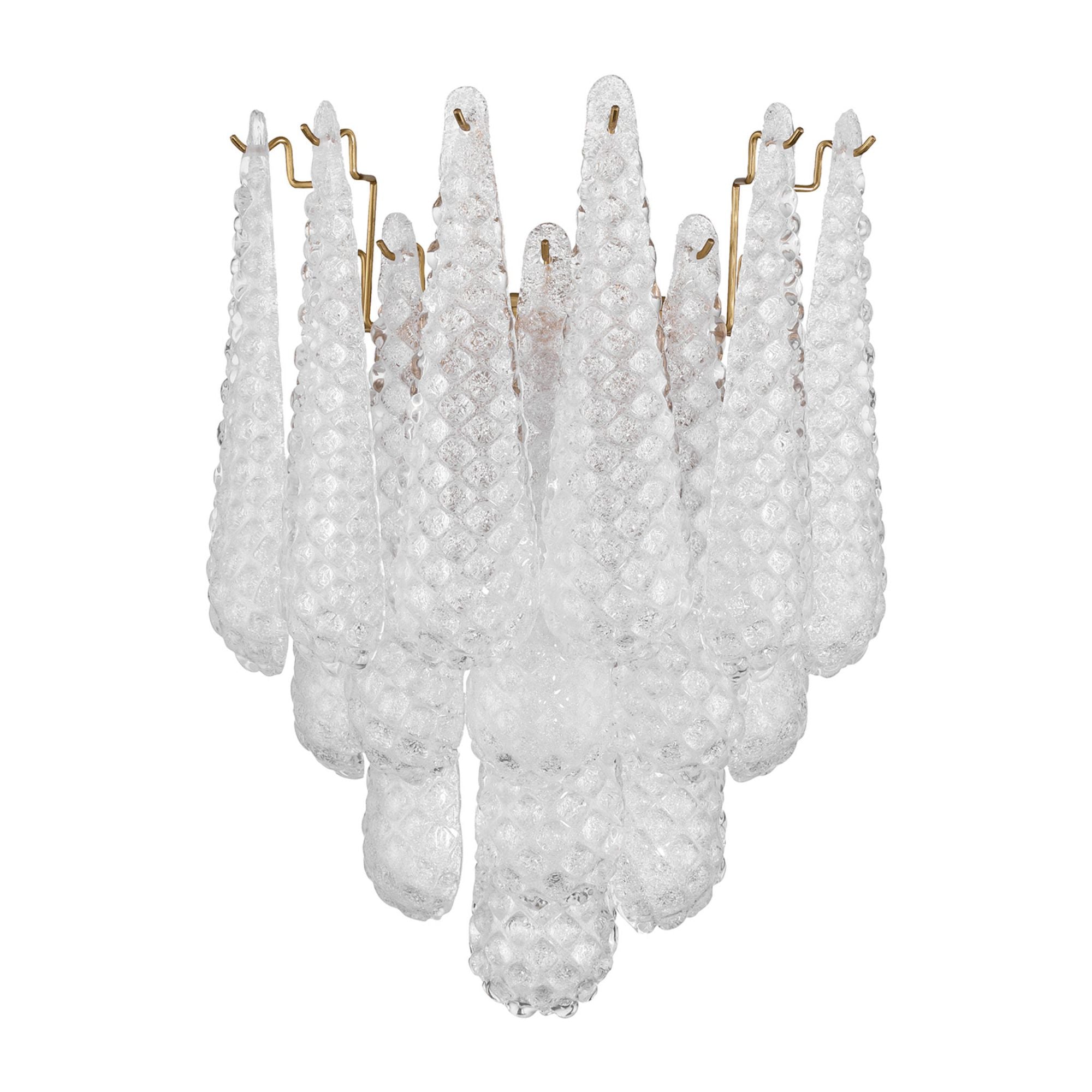 Ollie 14'' Aged Brass Sconce Clear 14"W x 18.75"H x 8"D