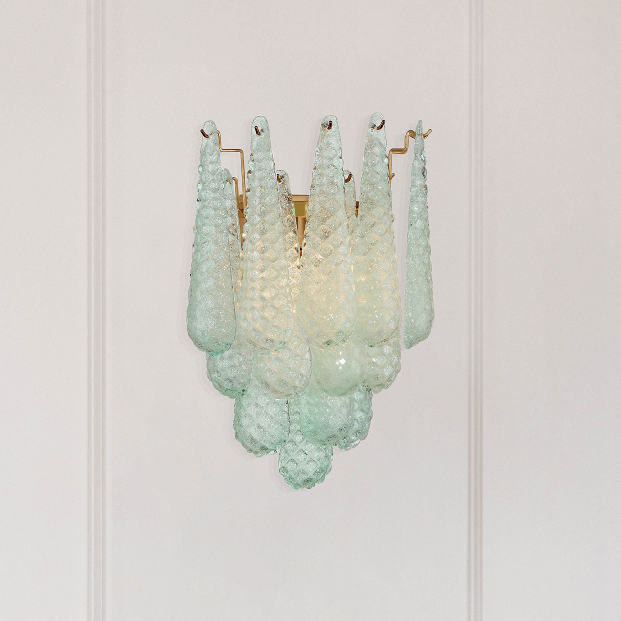 Ollie 14'' Aged Brass Sconce Green 14"W x 18.75"H x 8"D