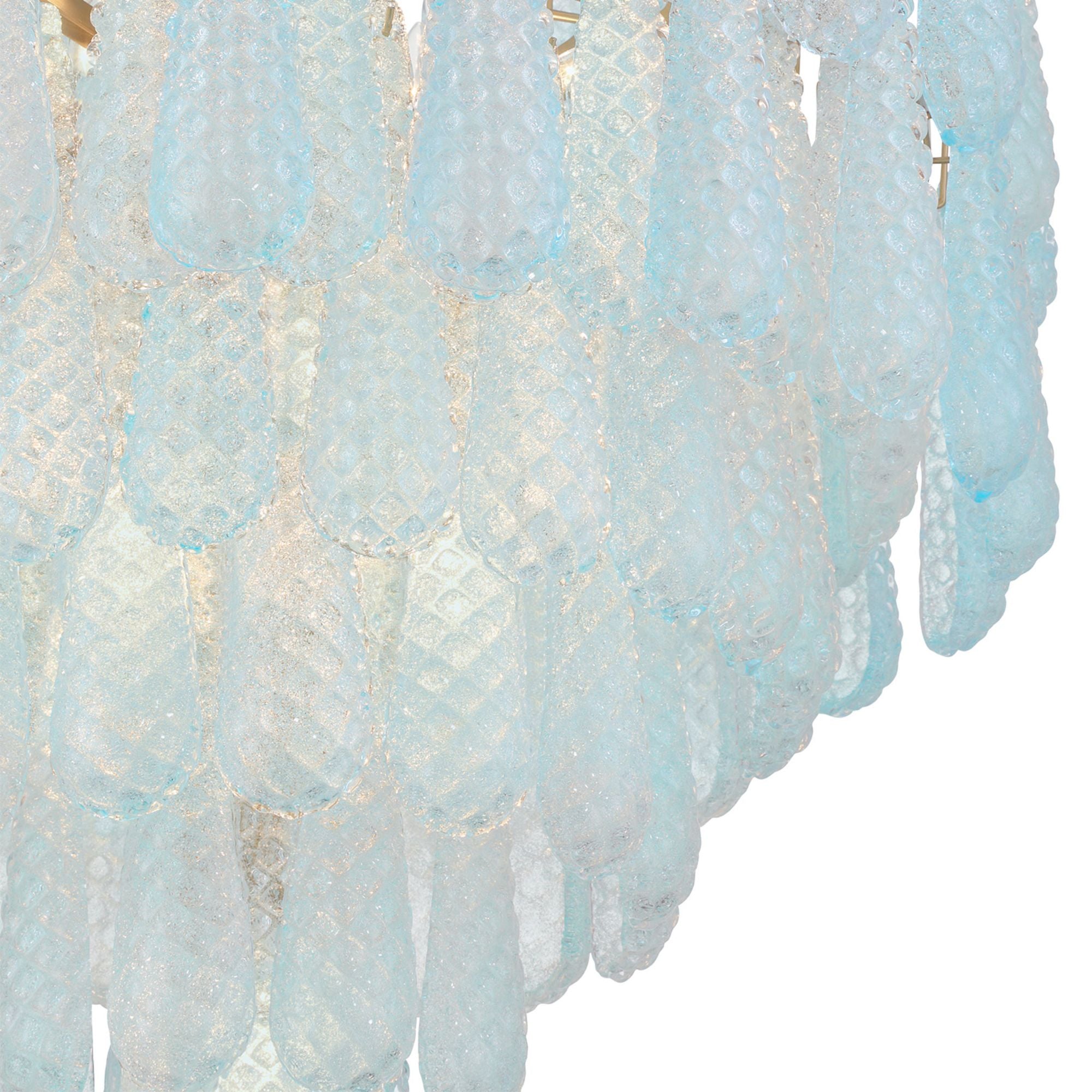 Ollie 33.25'' Aged Brass Chandelier Blue 33.25"W x 40.75"H x 33.25"D