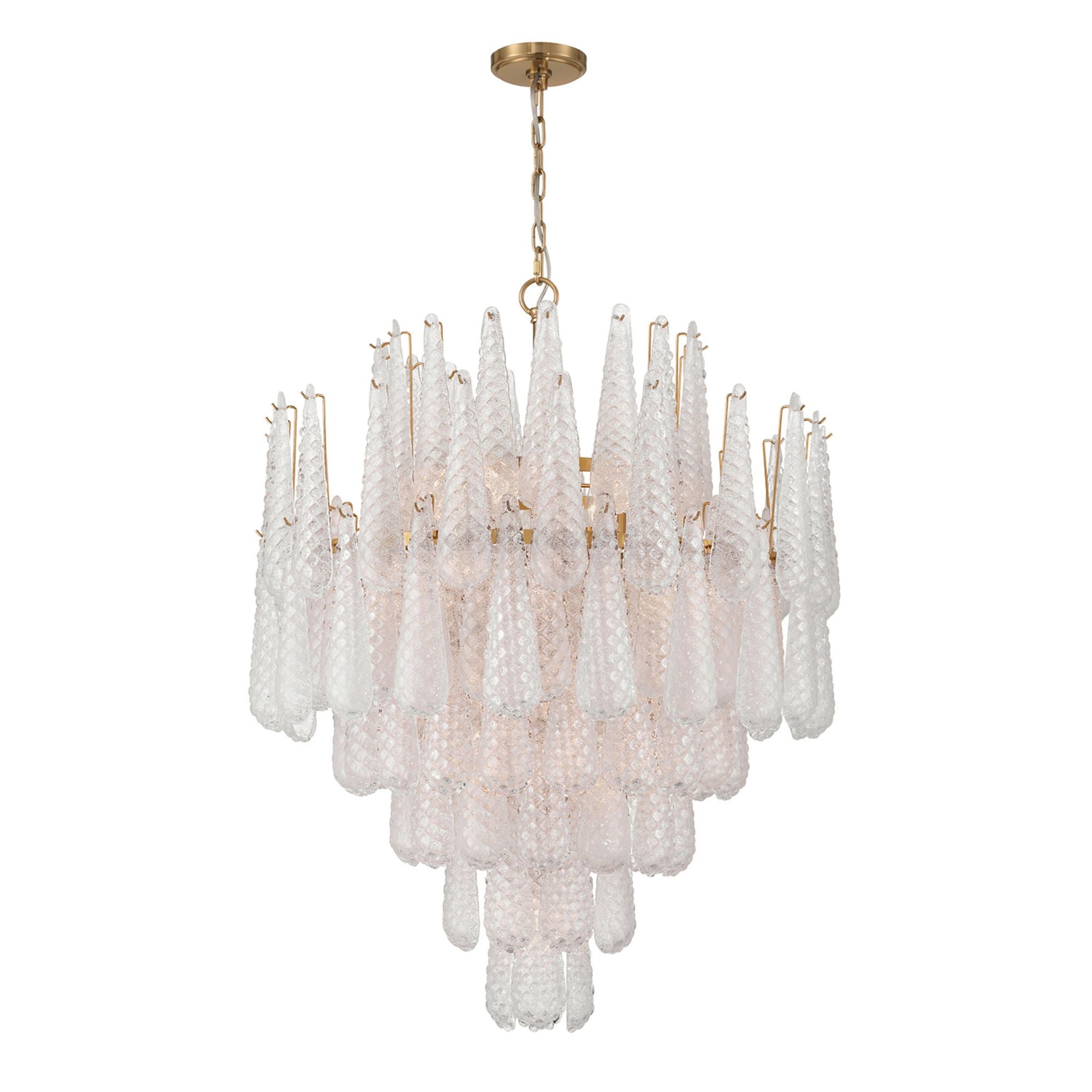 Ollie 33.25'' Aged Brass Chandelier Clear 33.25"W x 40.75"H x 33.25"D