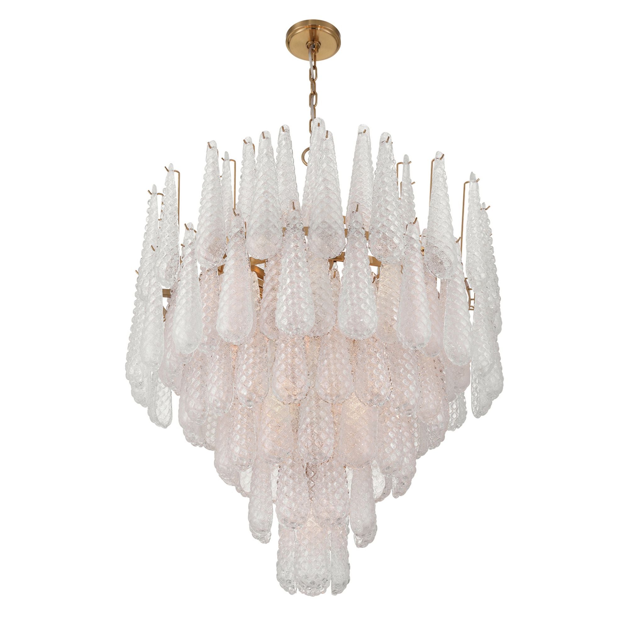 Ollie 33.25'' Aged Brass Chandelier Clear 33.25"W x 40.75"H x 33.25"D