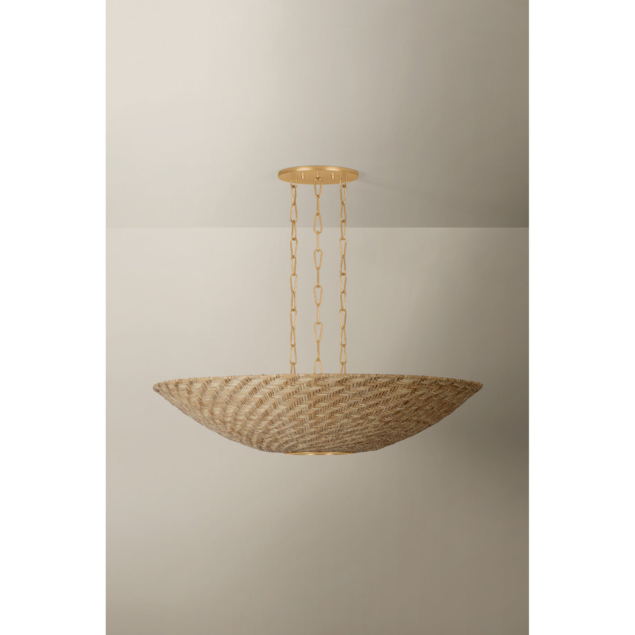 Ollie 6-Light Chandelier in Vintage Gold Leaf 40.25W x 9.25H
