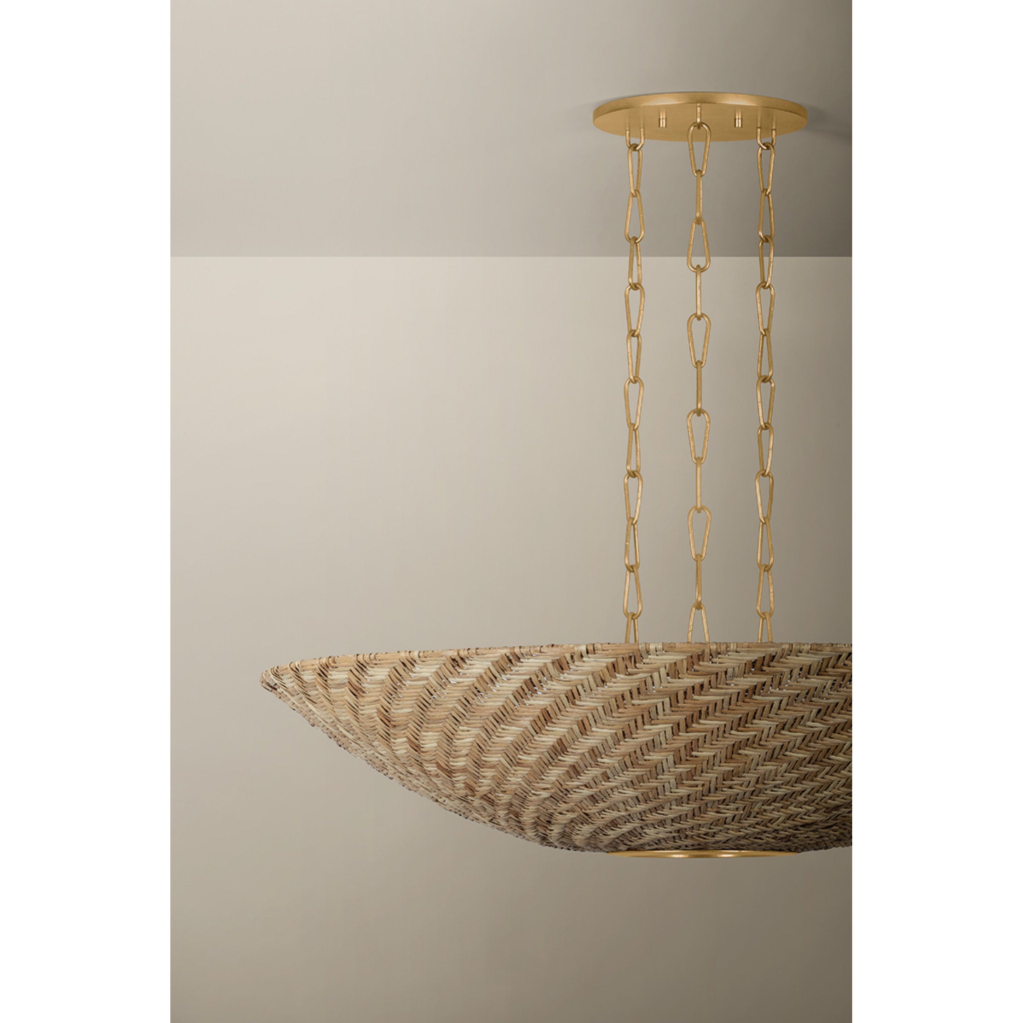 Ollie 6-Light Chandelier in Vintage Gold Leaf 40.25W x 9.25H