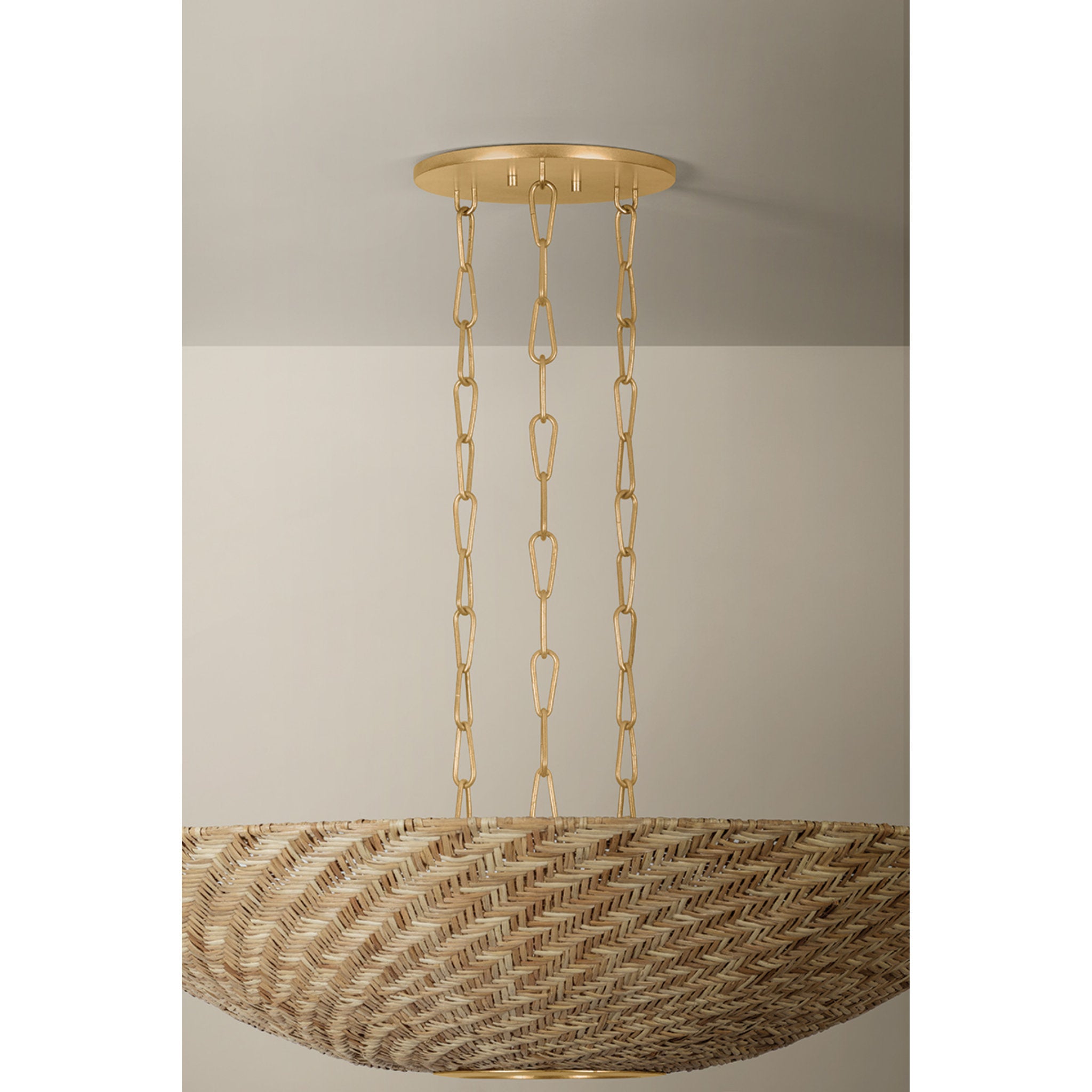 Ollie 6-Light Chandelier in Vintage Gold Leaf 40.25W x 9.25H