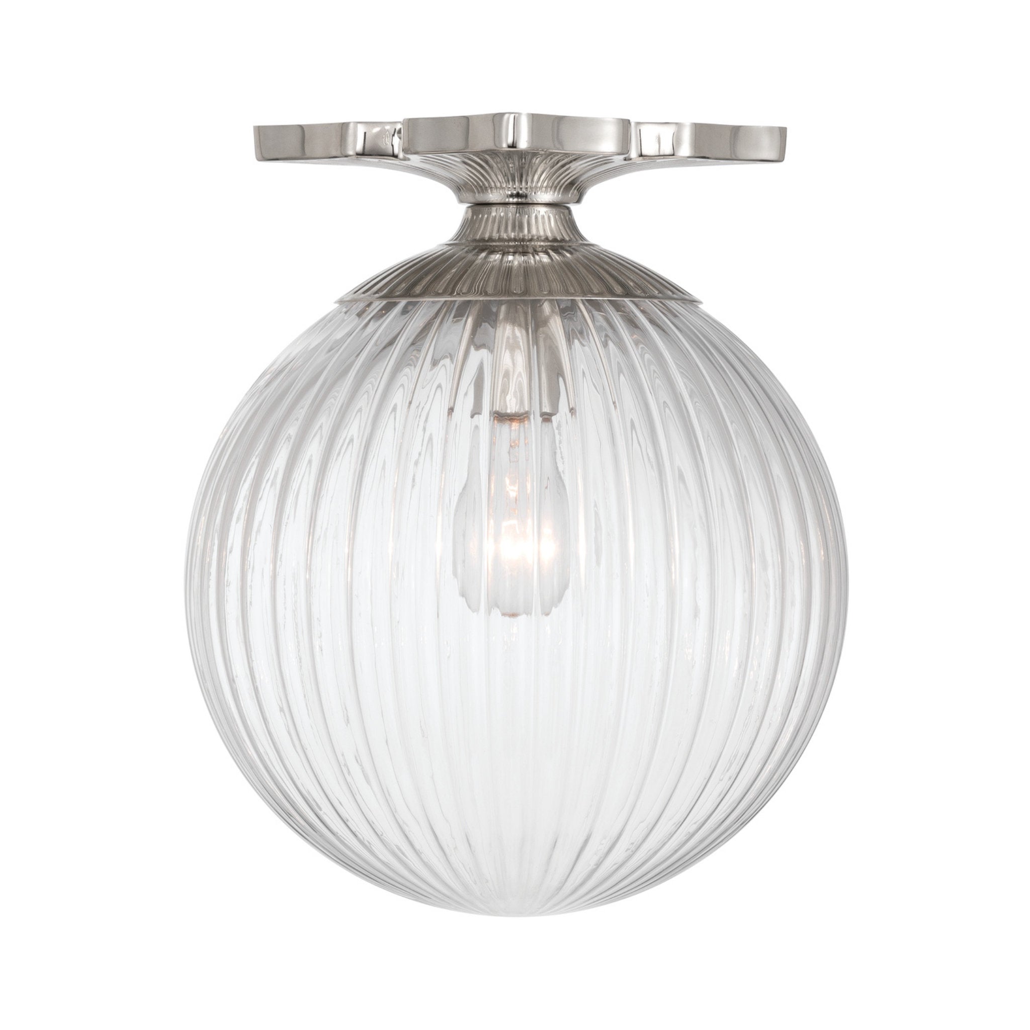 Orly 10'' Polished Nickel Semi Flush Mount Silver 10"W x 12"H x 10"D
