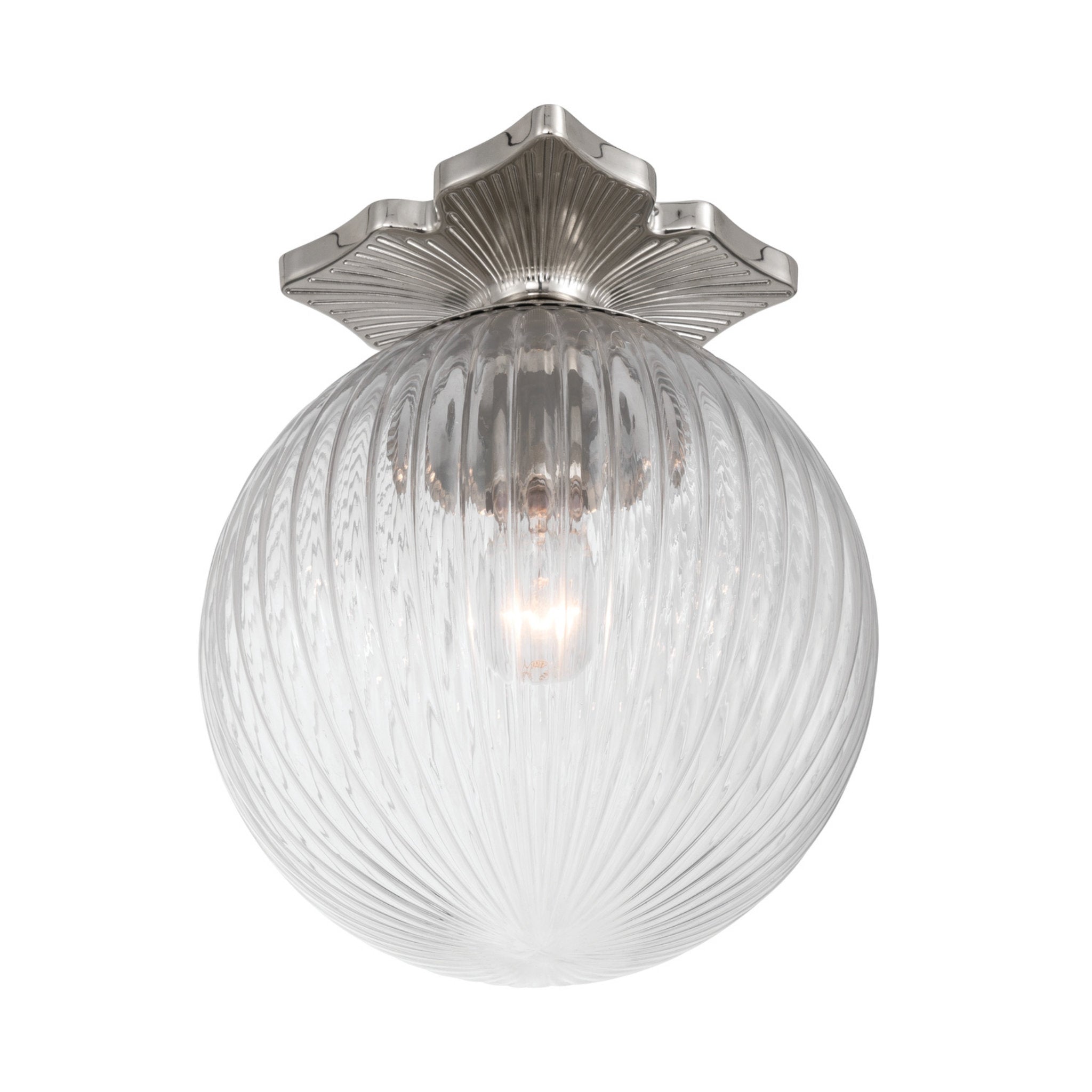 Orly 10'' Polished Nickel Semi Flush Mount Silver 10"W x 12"H x 10"D
