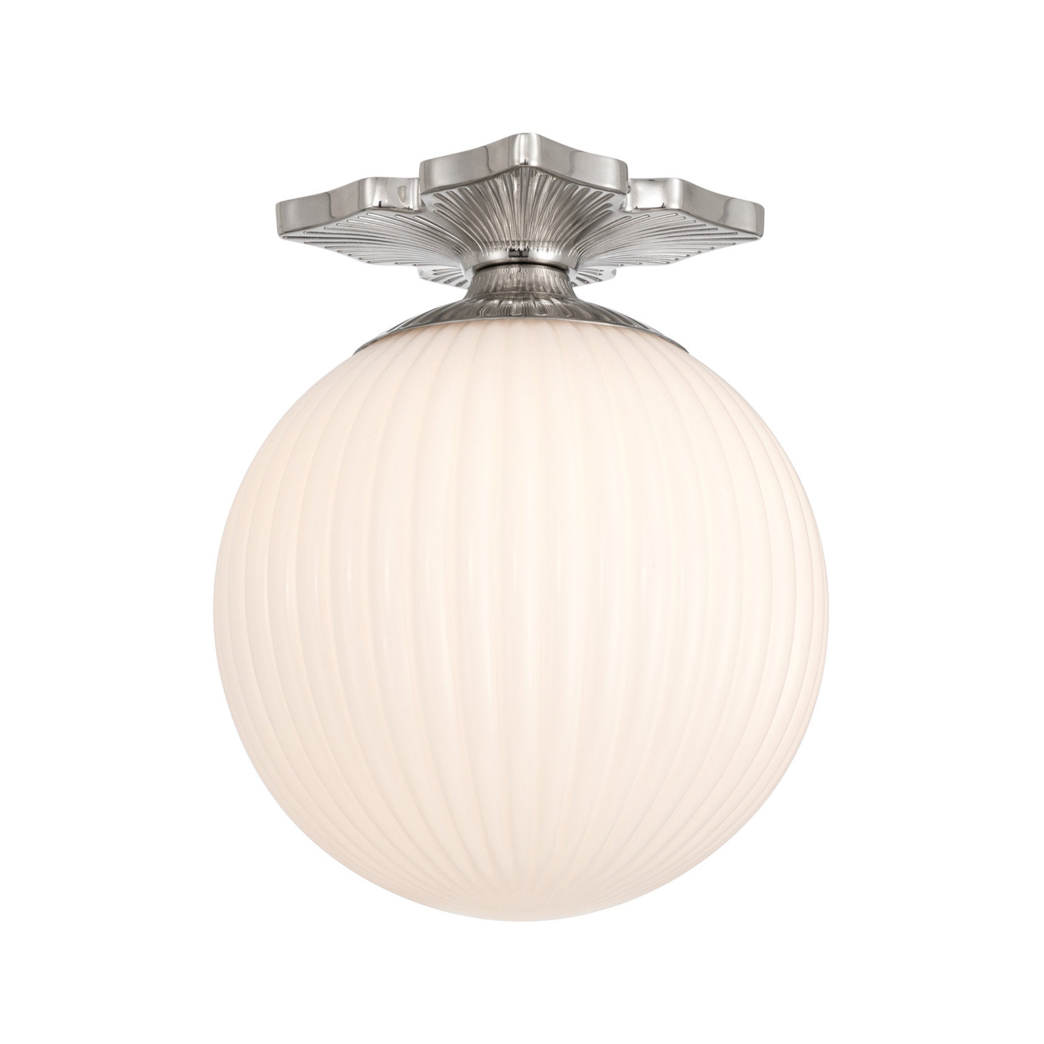 Orly 10'' Polished Nickel Semi Flush Mount Silver 10"W x 12"H x 10"D