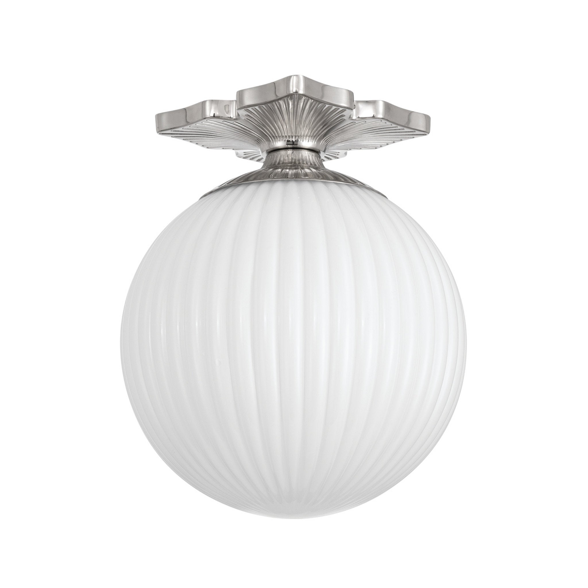 Orly 10'' Polished Nickel Semi Flush Mount Silver 10"W x 12"H x 10"D