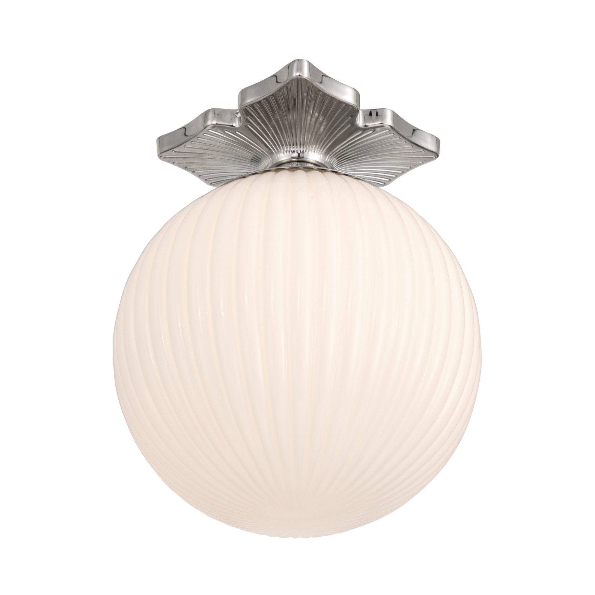 Orly 10'' Polished Nickel Semi Flush Mount Silver 10"W x 12"H x 10"D
