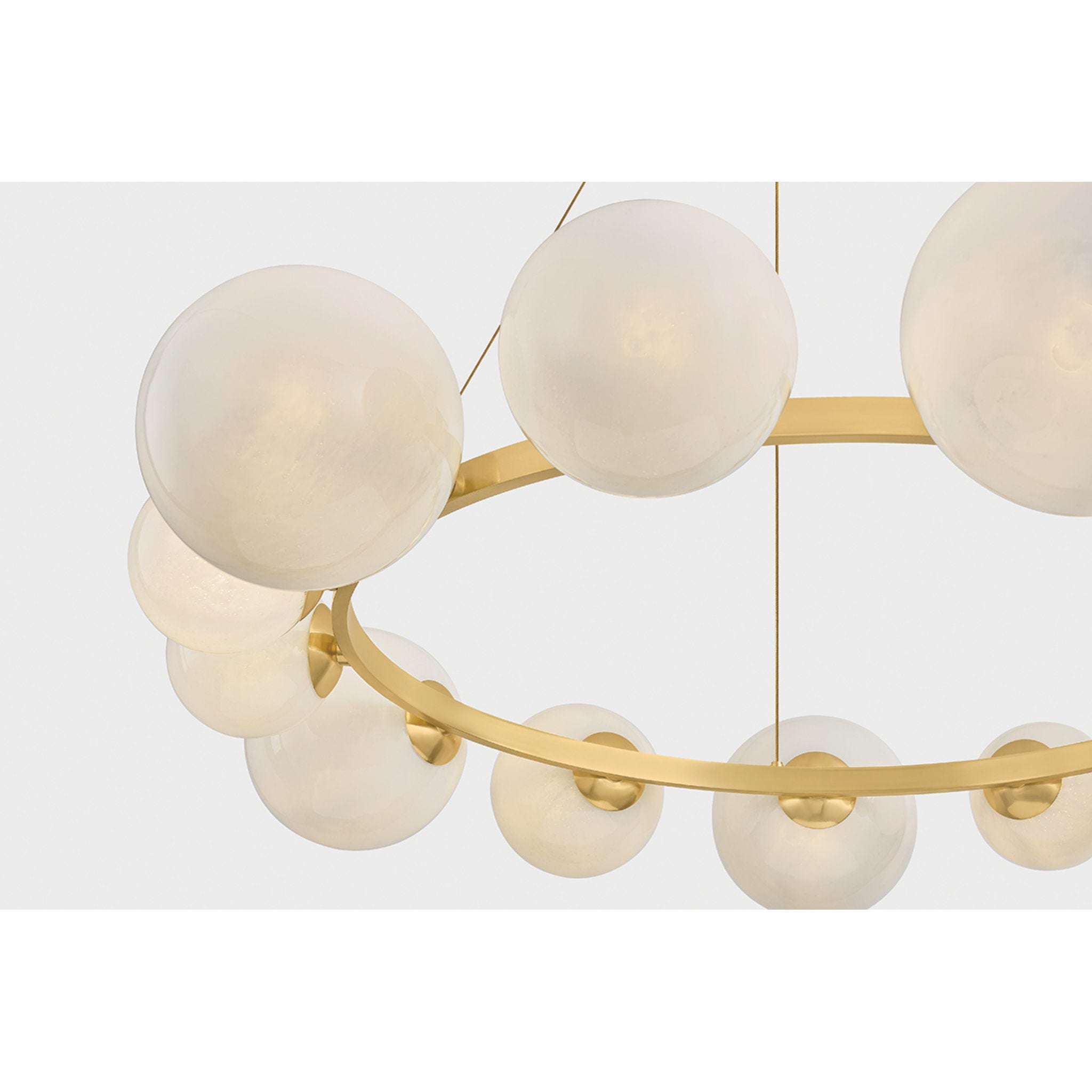 Pacama 13-Light Chandelier in Aged Brass 55W x 9.5H