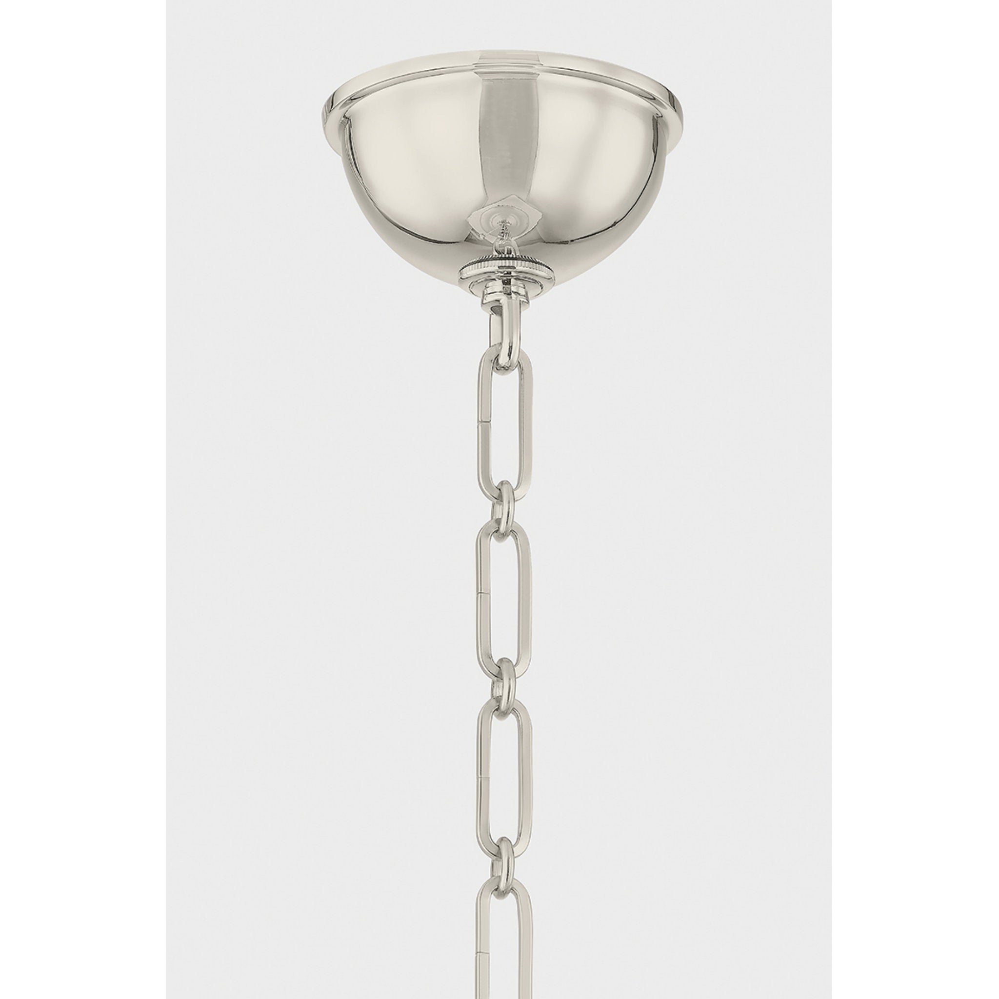 Painted No. 1 3-Light Pendant in Polished Nickel by Mark D. Sikes 18.25W x 16H (Off-White)