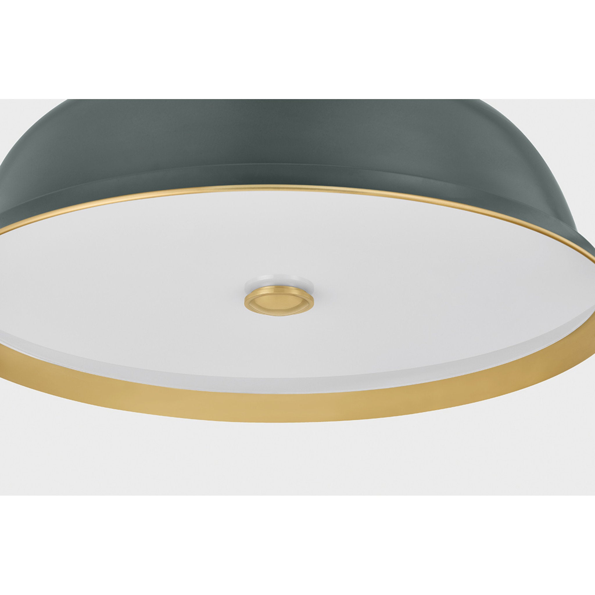 Painted No. 1 4-Light Pendant in Aged Brass by Mark D. Sikes 23.5W x 18.75H (Soft Studio Green)
