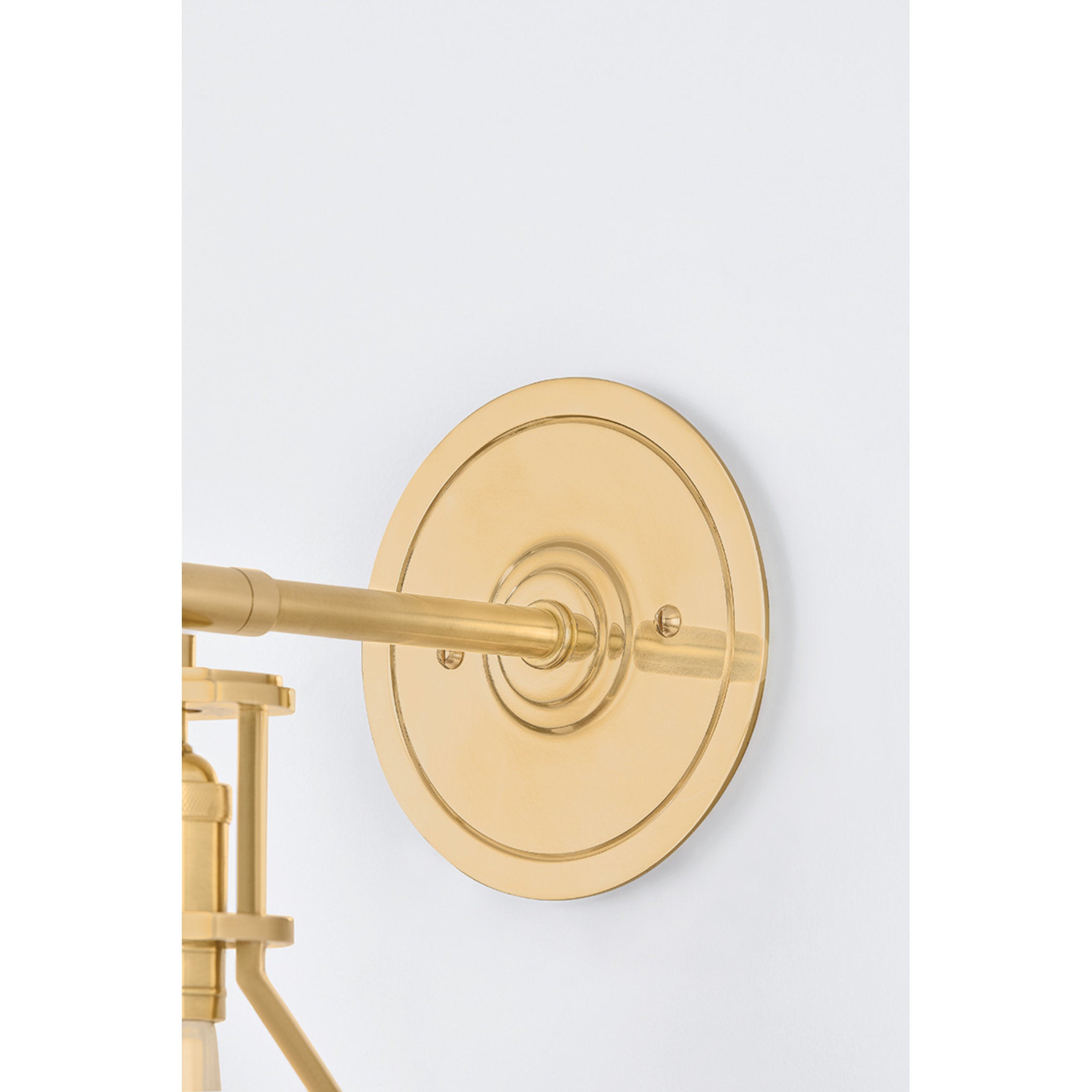 Painted No. 2 1-Light Wall Sconce in Aged Brass by Mark D. Sikes 9.5W x 12H (Soft Crimson)