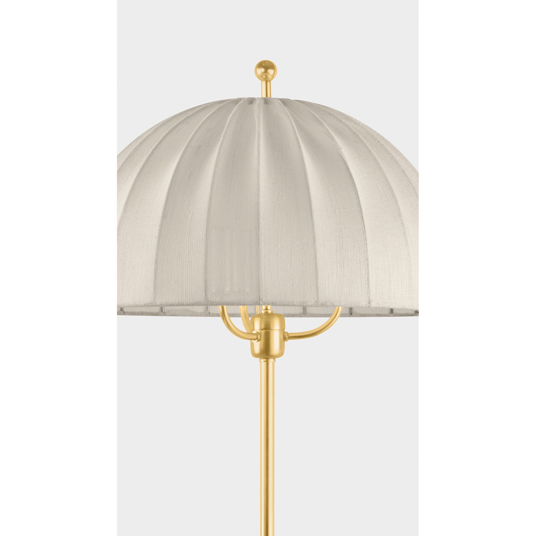 Palmetto 3-Light Floor Lamp in Aged Brass by Cortney Bishop 20W x 64H