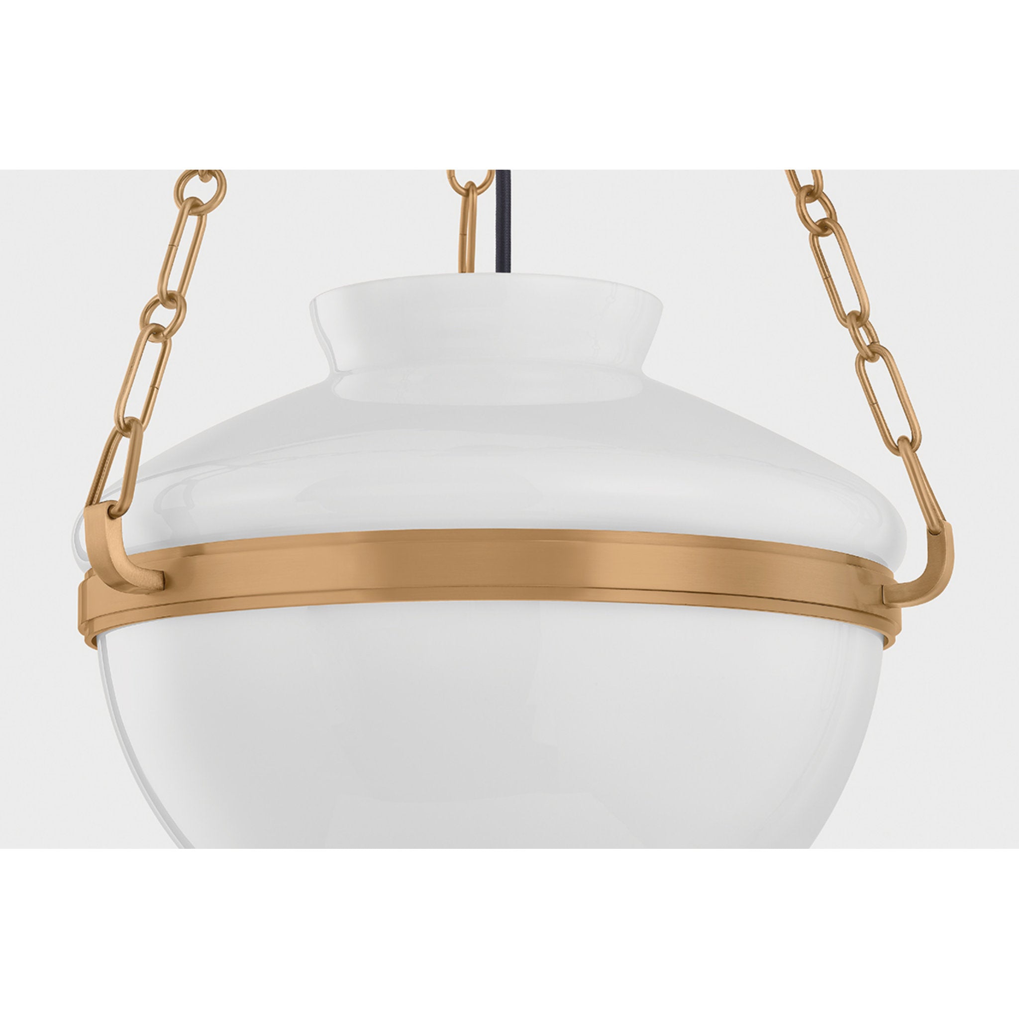 Paradigm 1-Light Pendant in Patina Brass by Lauren Liess 16.25W x 12H